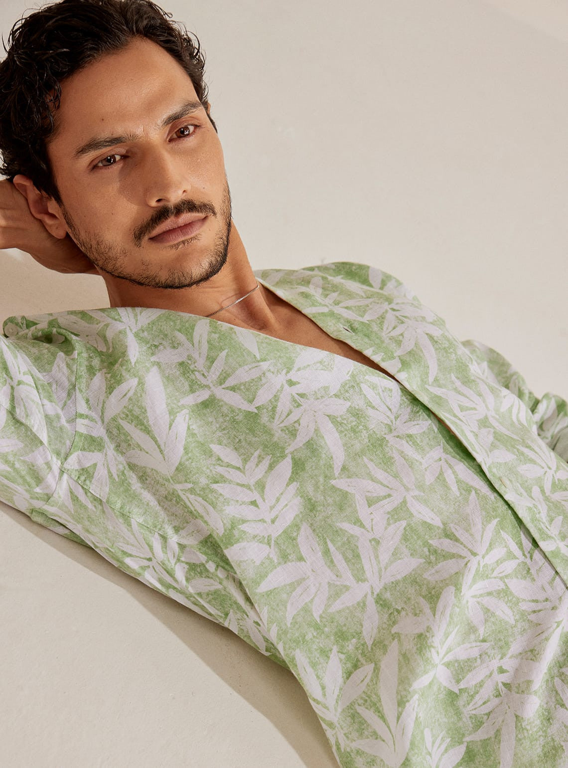 Palm Tropical Linen Shirt