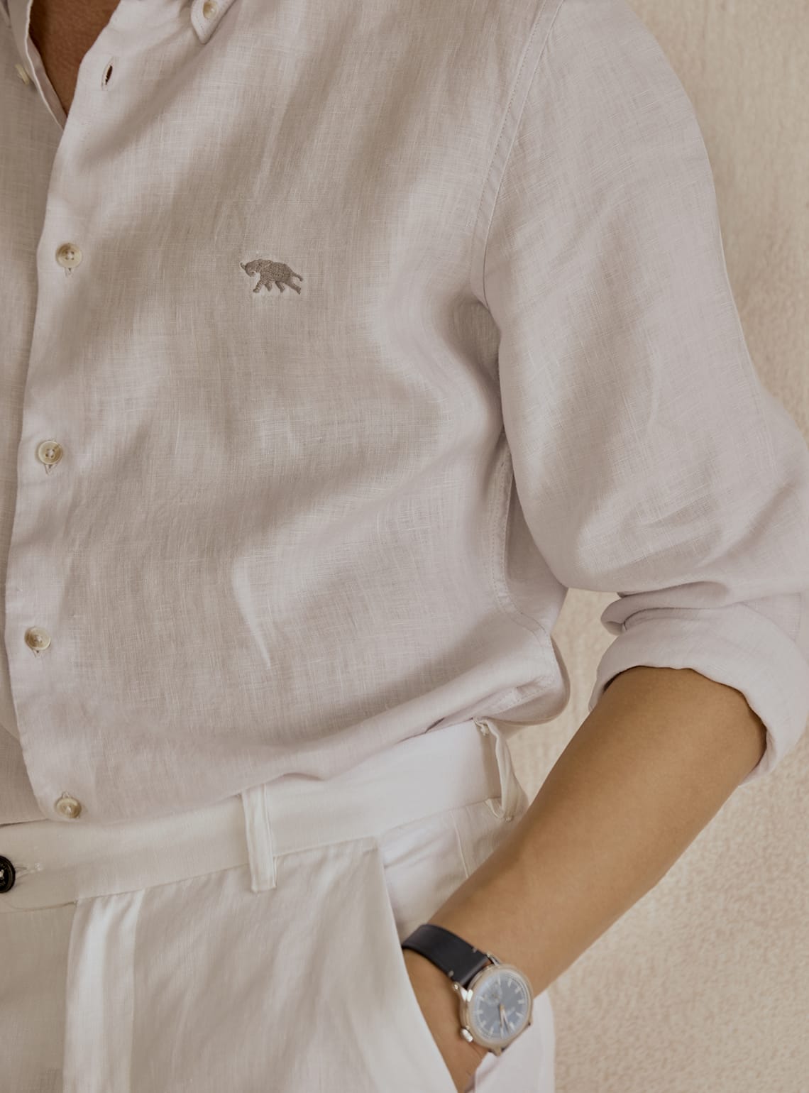 Zorba Grey Linen Shirt