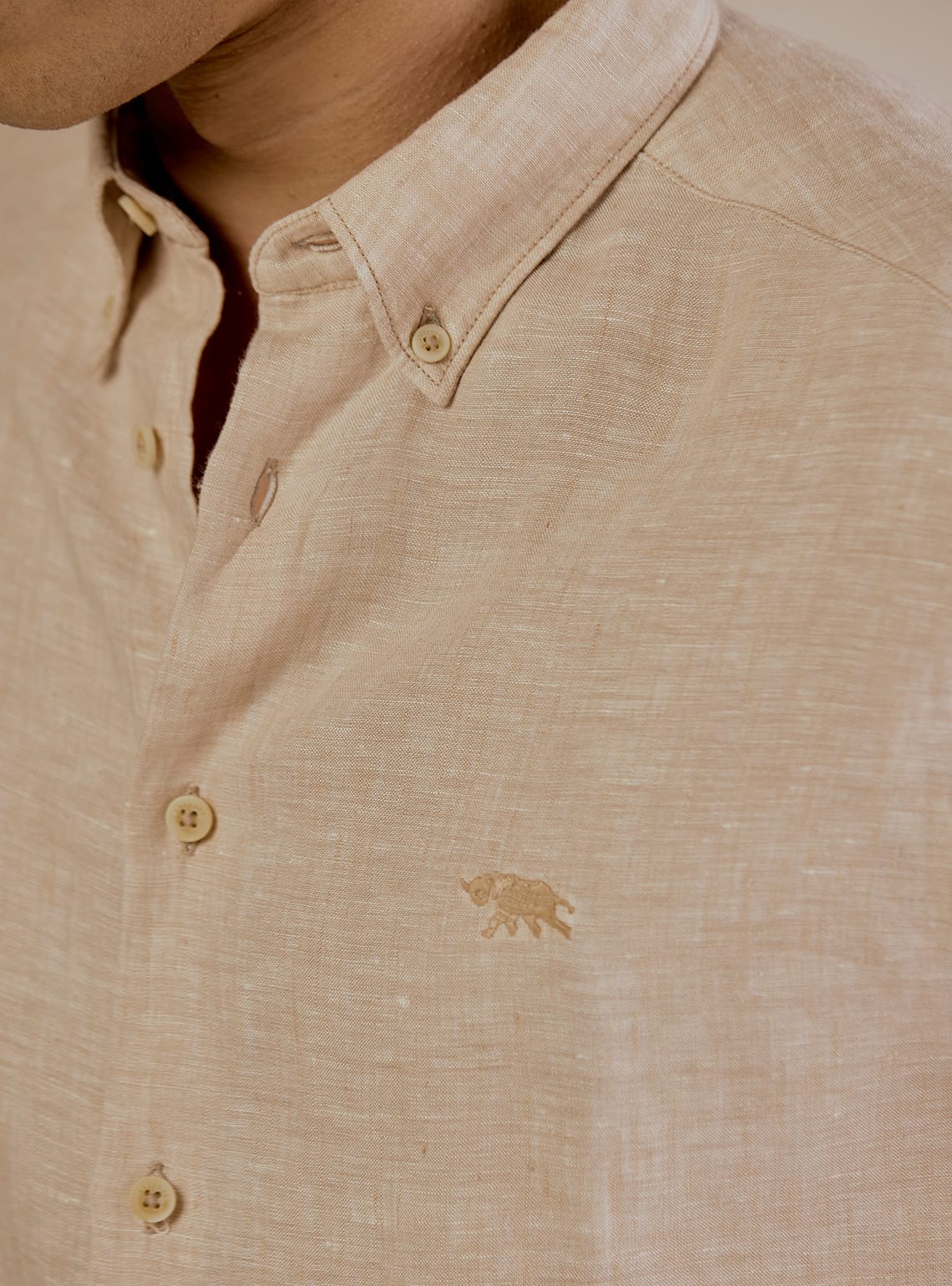 Malta Light Beige Linen Shirt