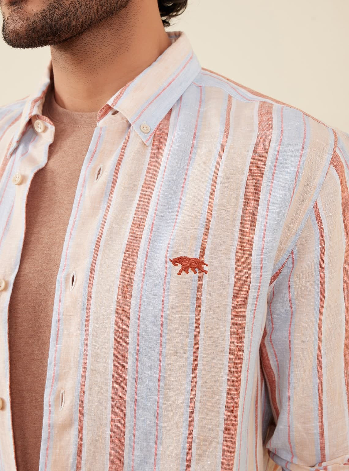 Coralbay Stripe Linen Shirt