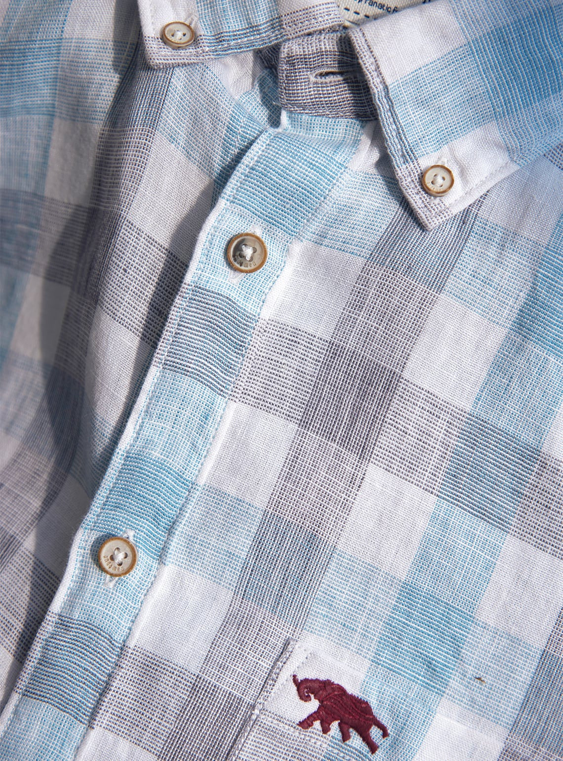 Havelock Blue Check Half Shirt