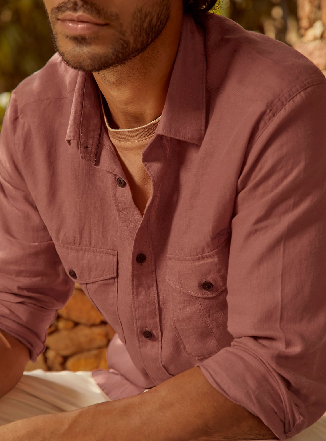 Wildberry Safari Linen Shirt