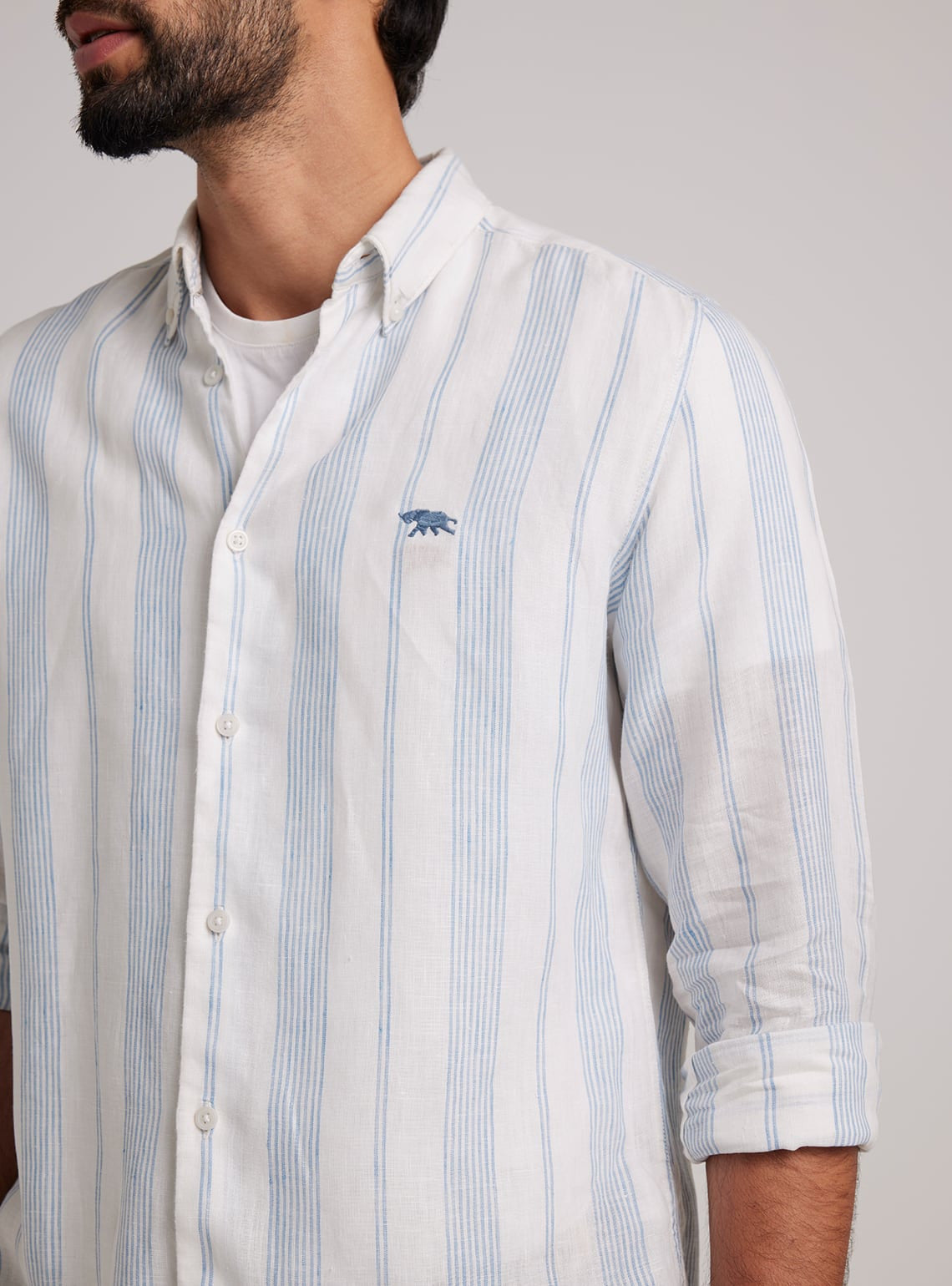 Light Azure Linen Shirt