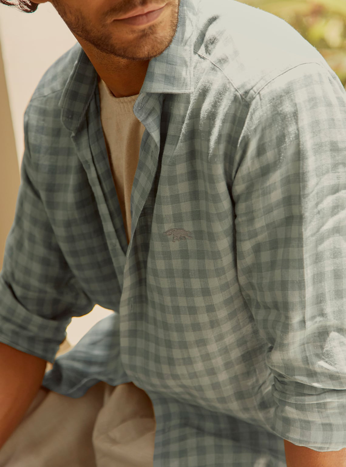 Fern Check Linen Shirt
