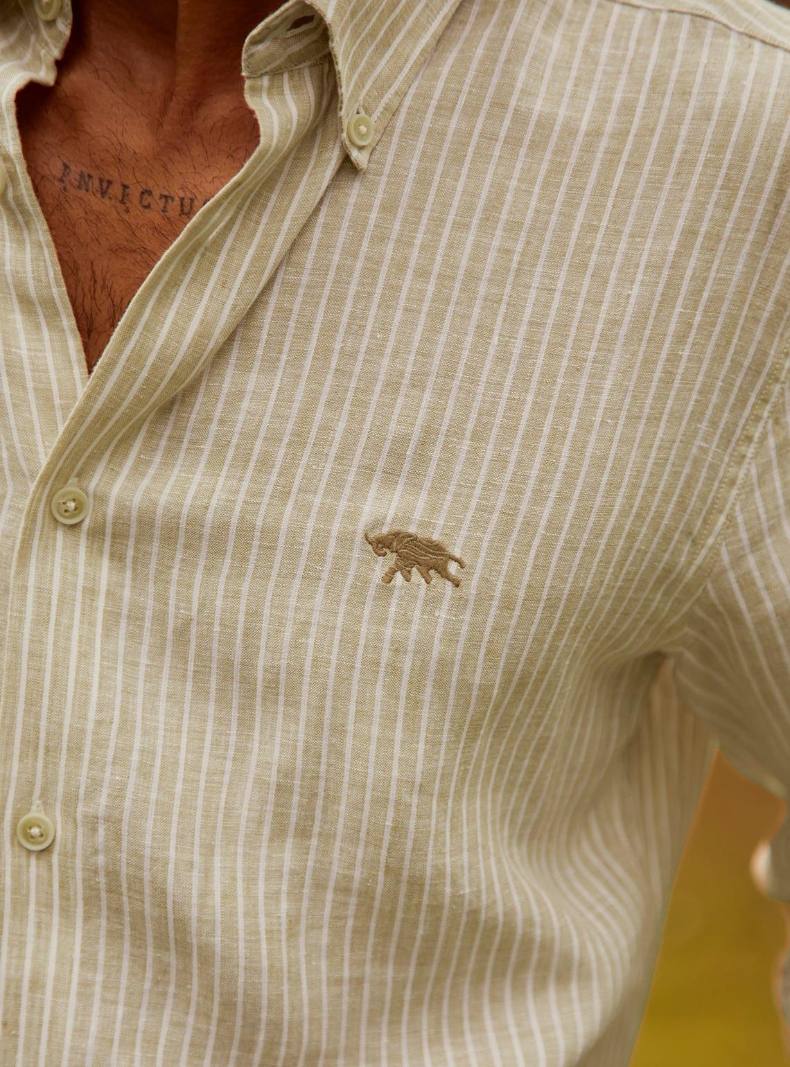 Classic Khaki Linen Shirt