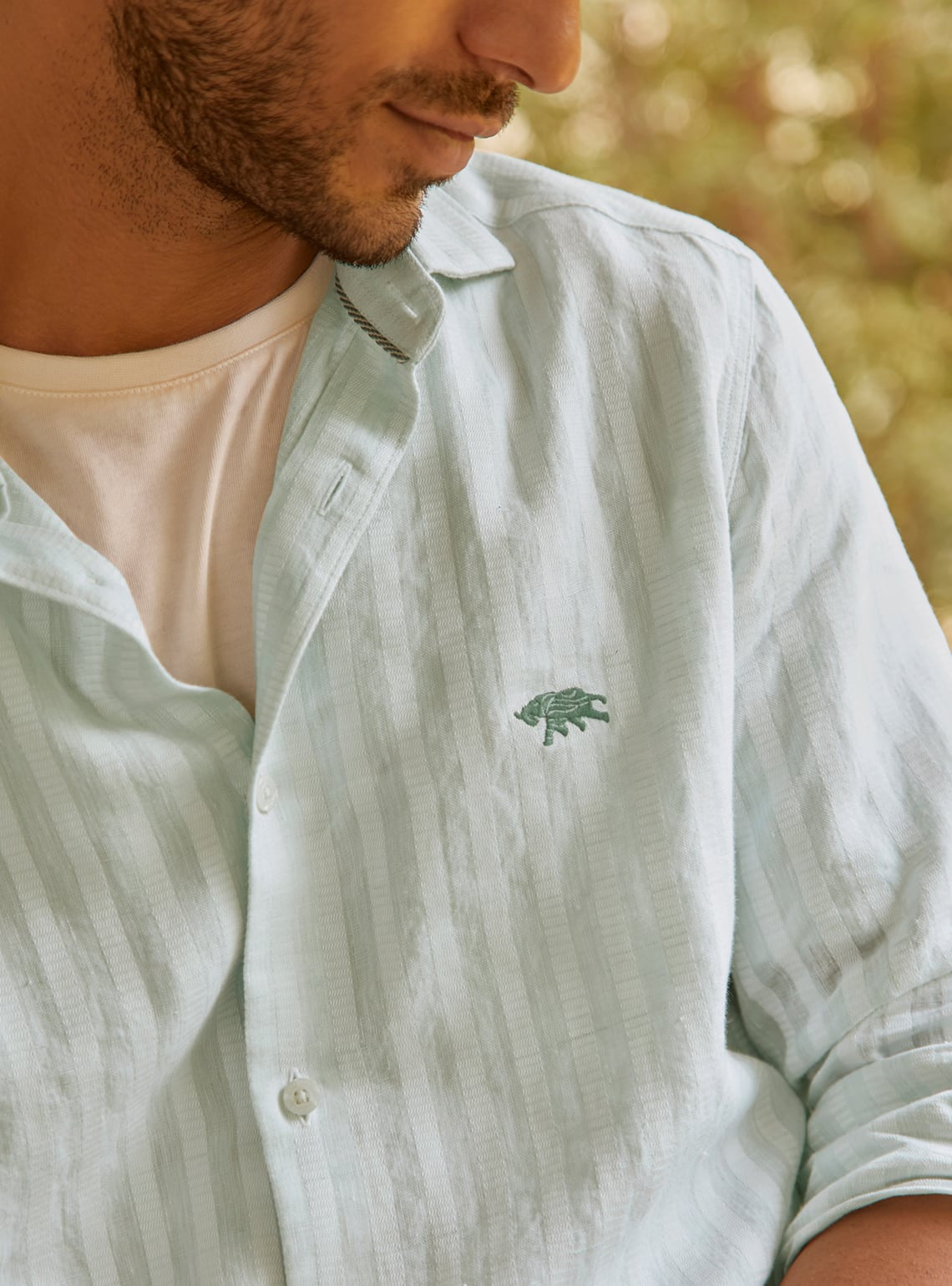 Caribbean Green Stripe Shirt