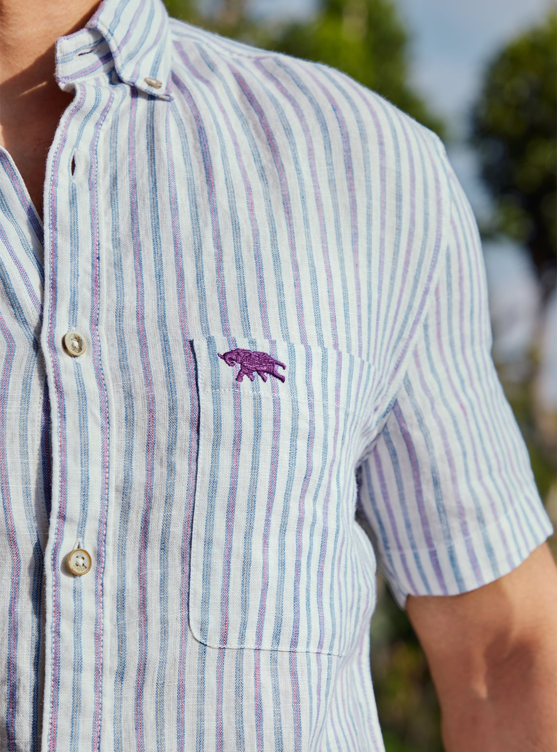 Sea Link Stripe Half Shirt