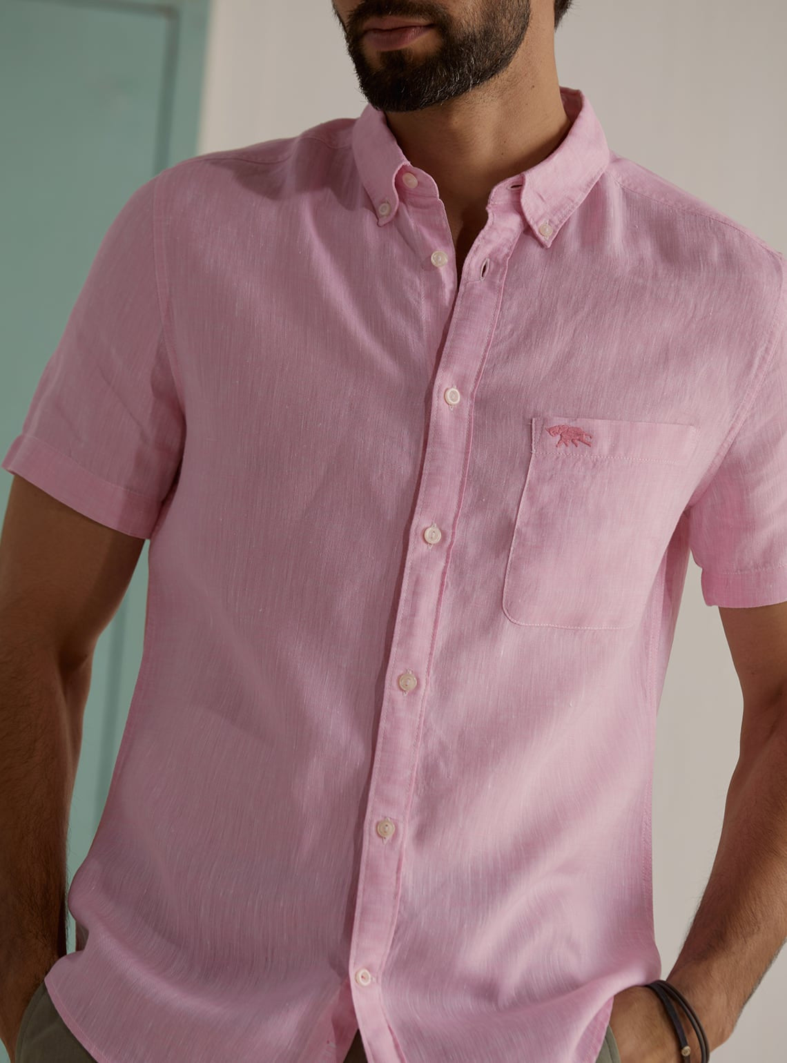 Rose Chambray Linen Shirt