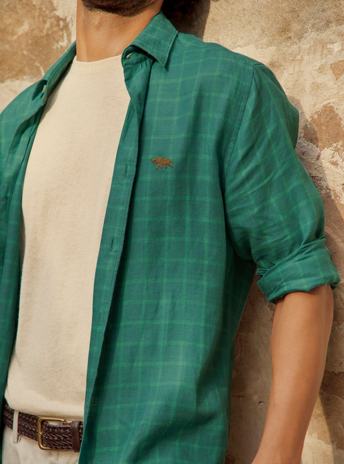 Celadon Green Linen Shirt