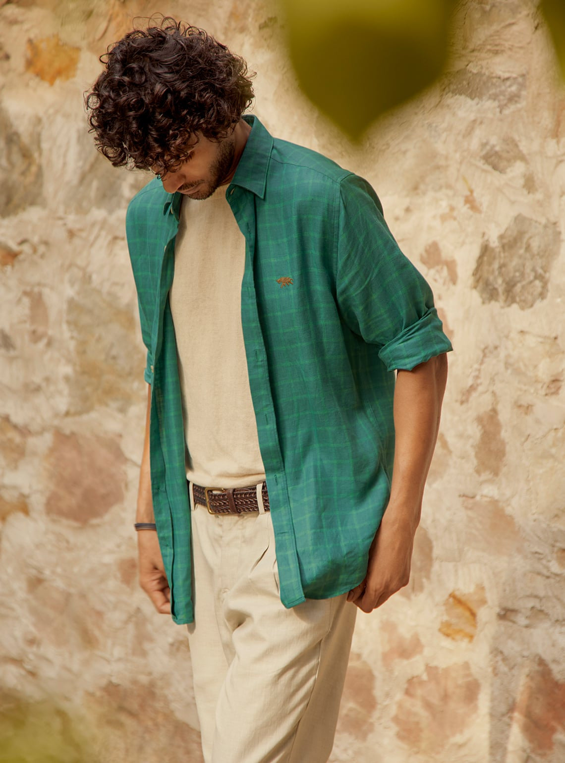 Celadon Green Linen Shirt