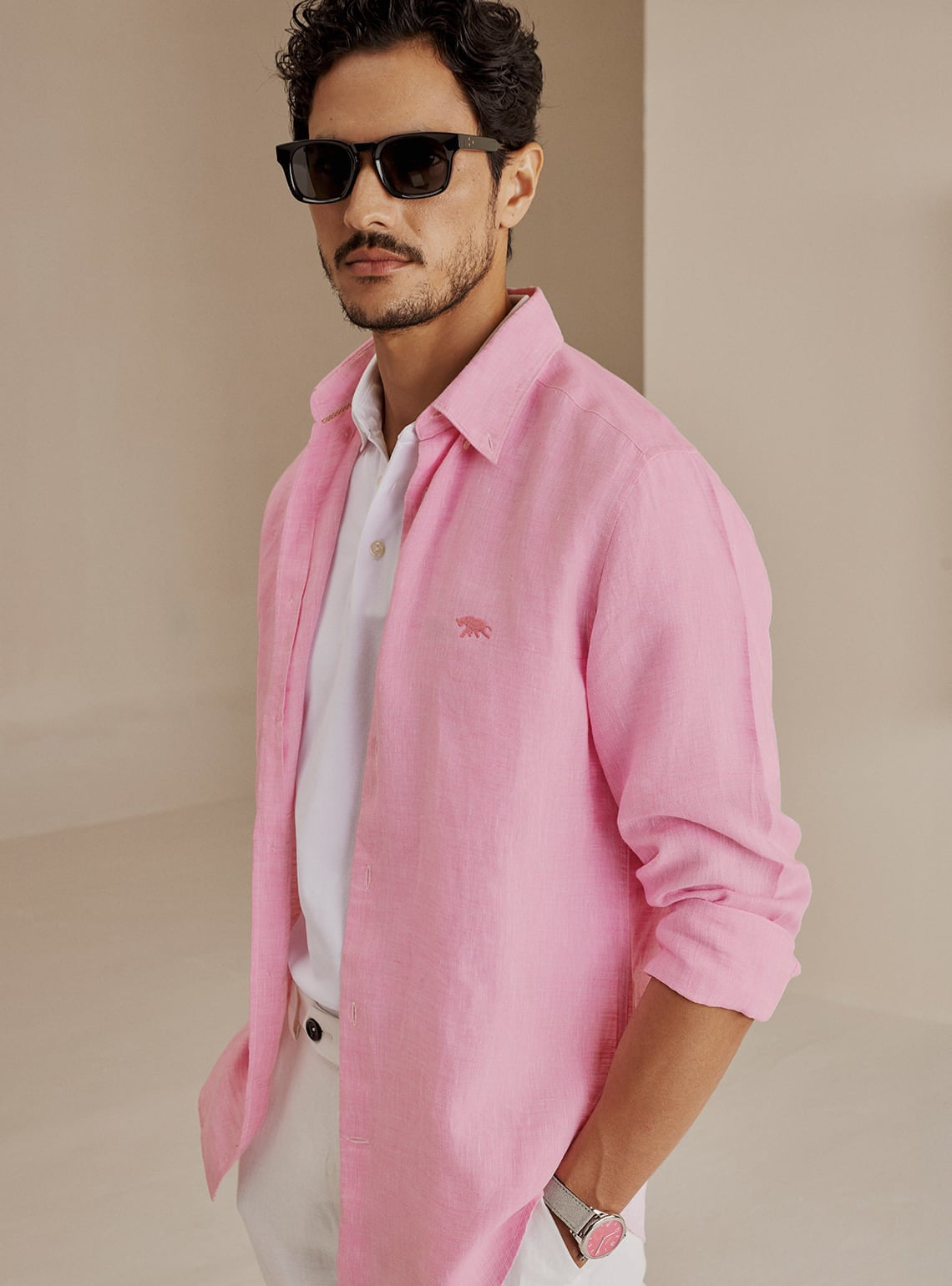 Rose Quartz Linen Shirt