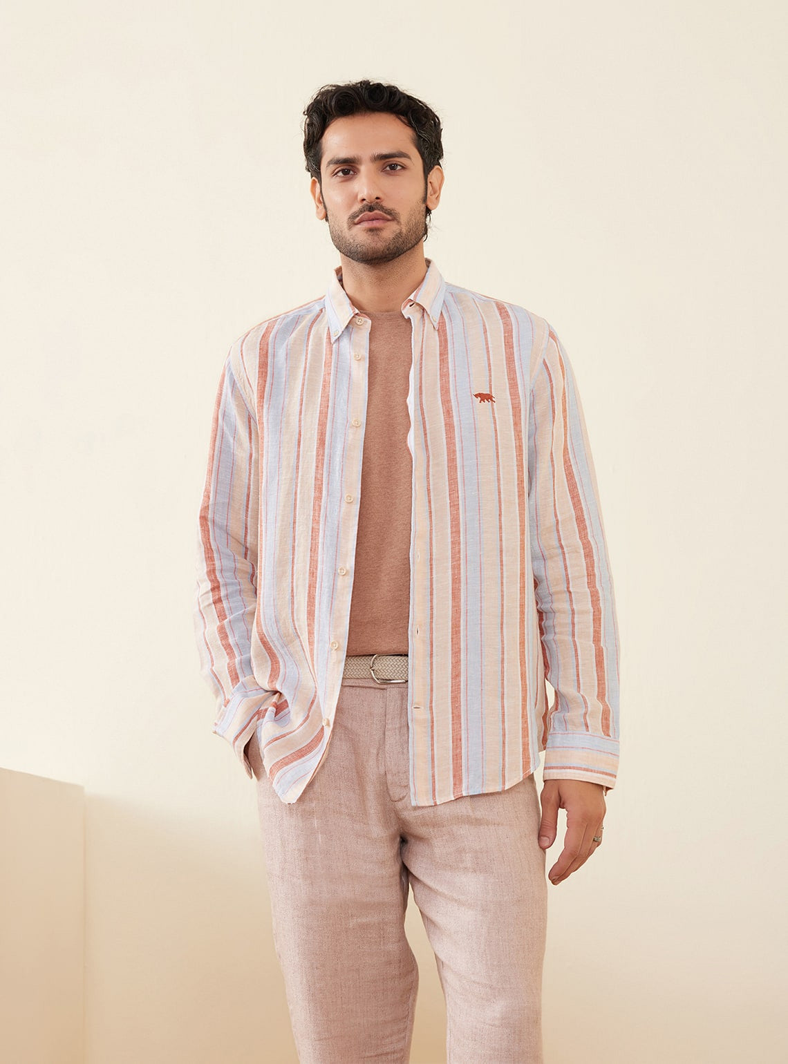Coralbay Stripe Linen Shirt