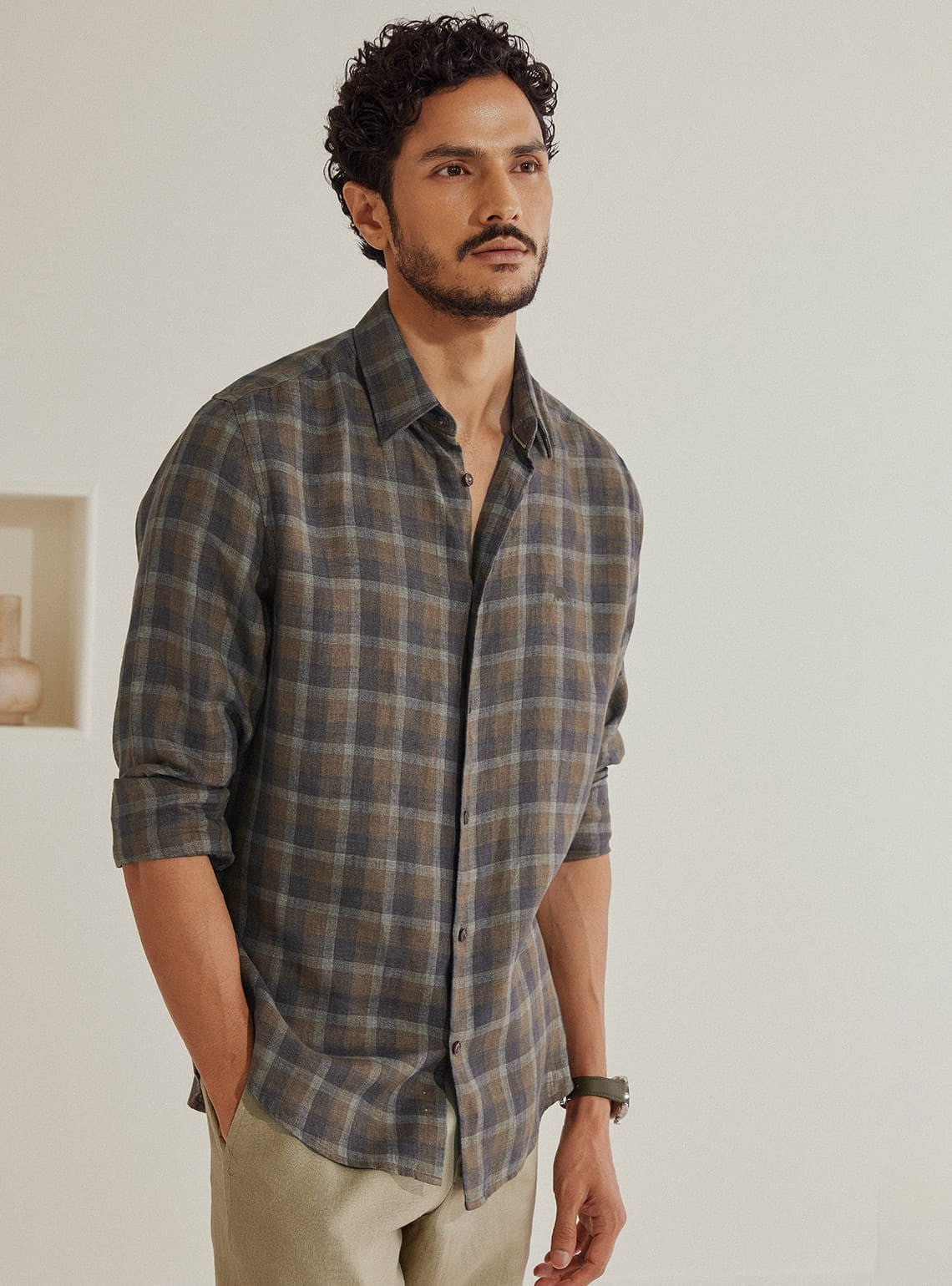 Dune Check Linen Shirt