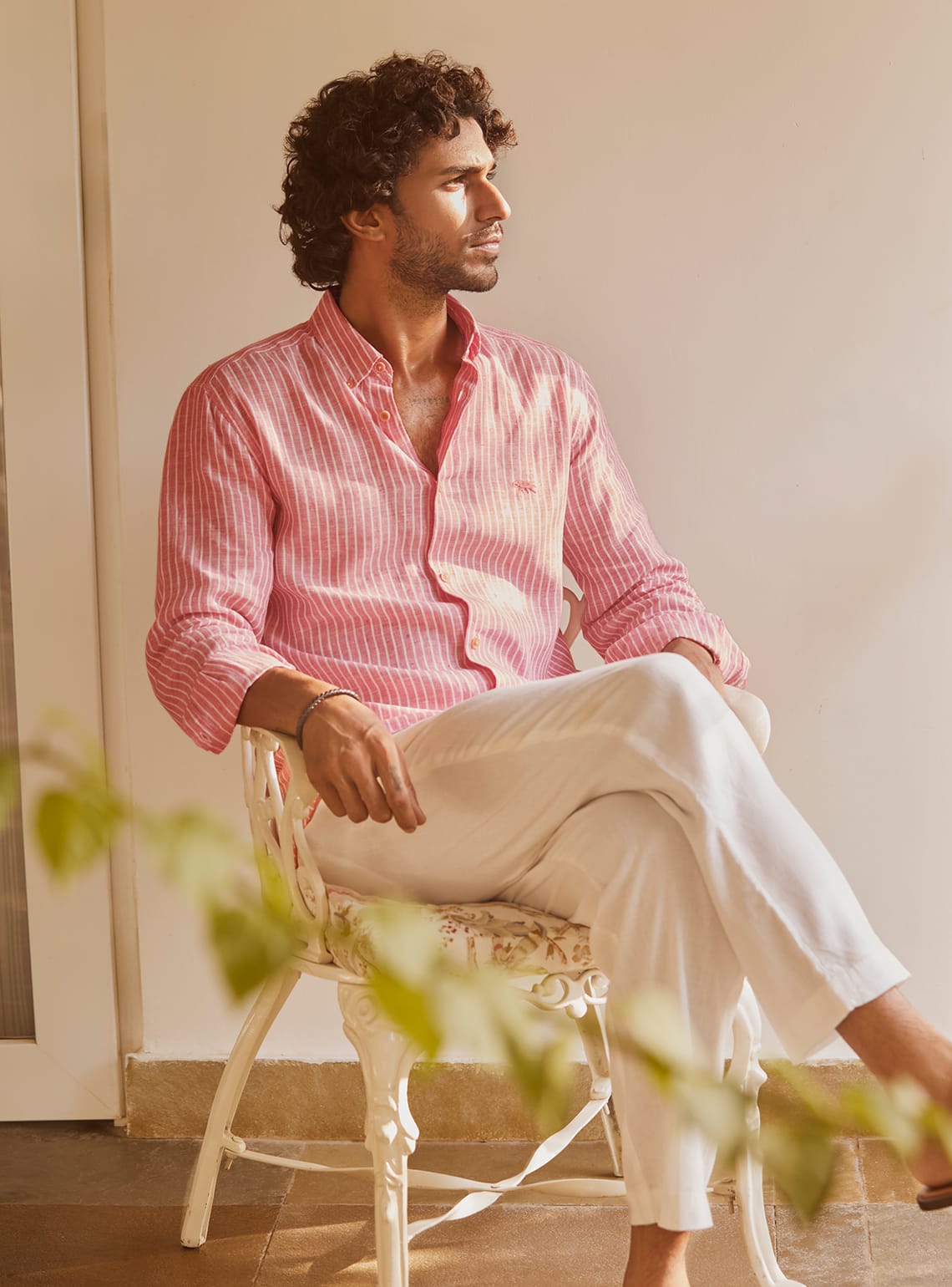 Pink Charm Linen Shirt