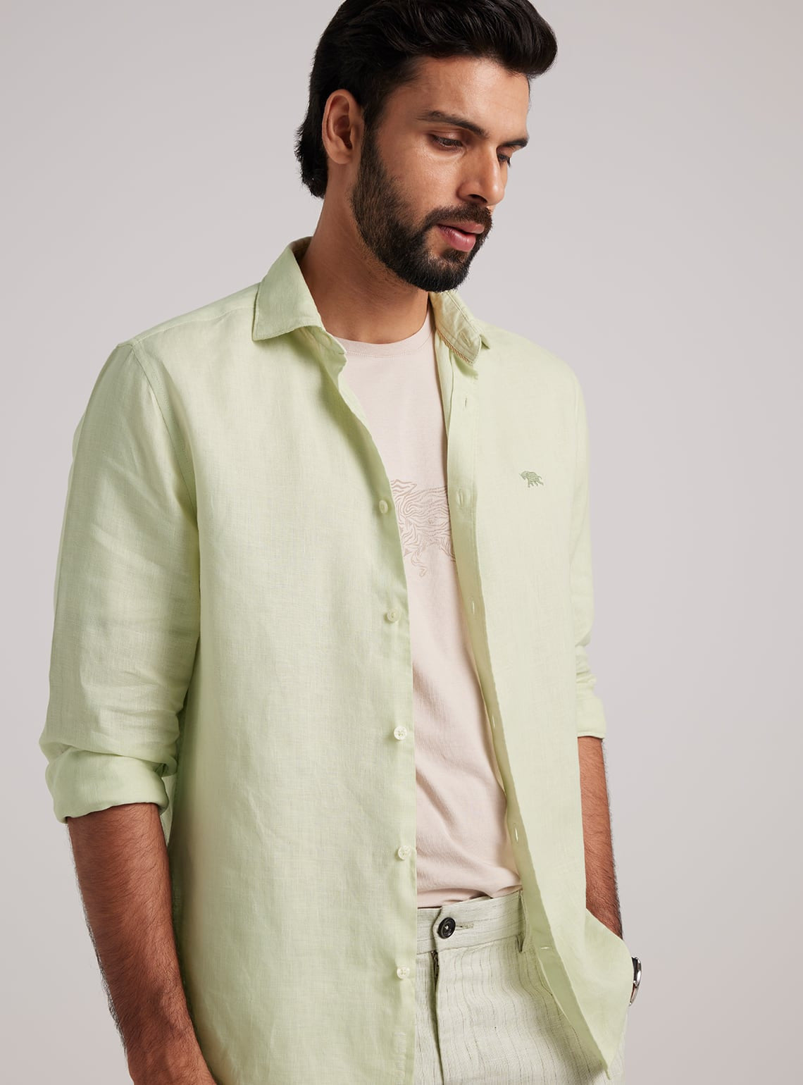 Mint Mist Linen Shirt
