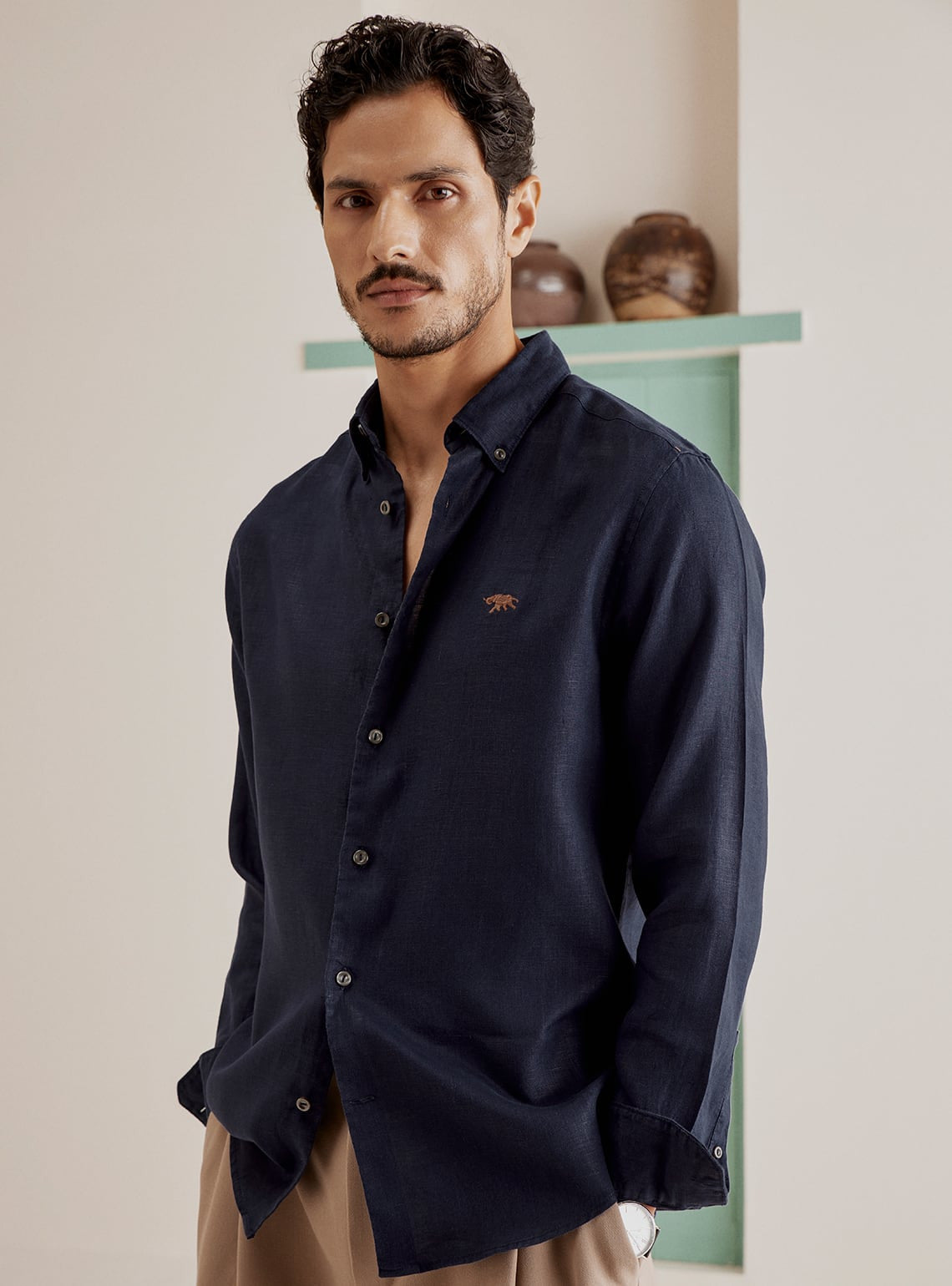 Deep Sea Linen Shirt