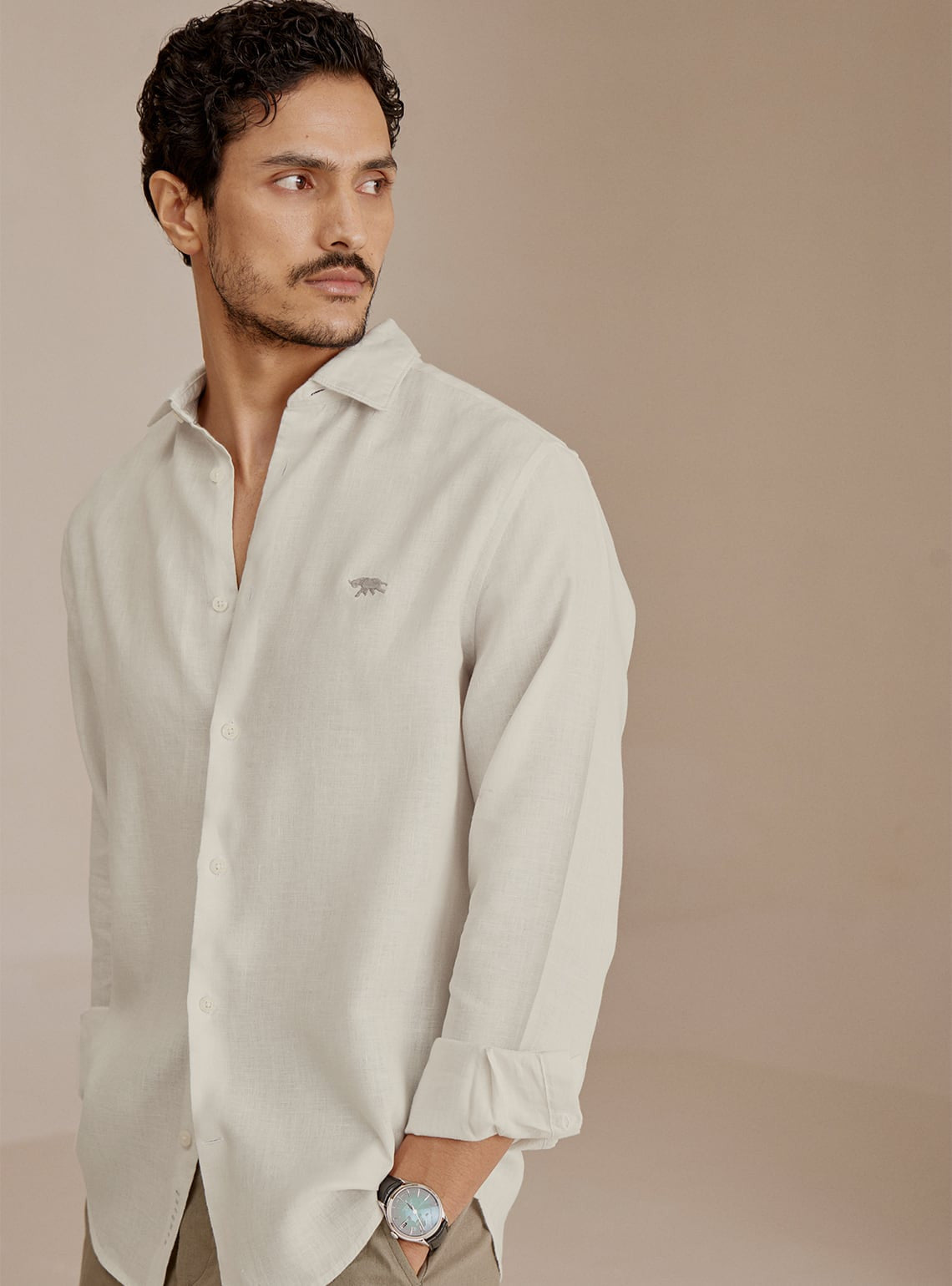 Cosmic Latte Linen Shirt