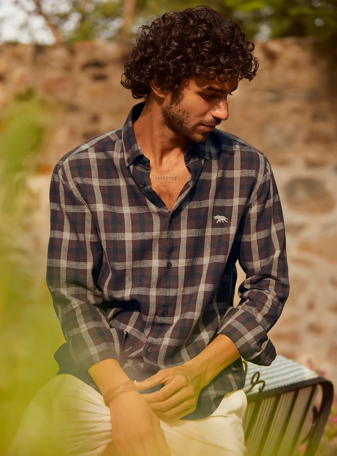 Dark Brownstone Check Shirt