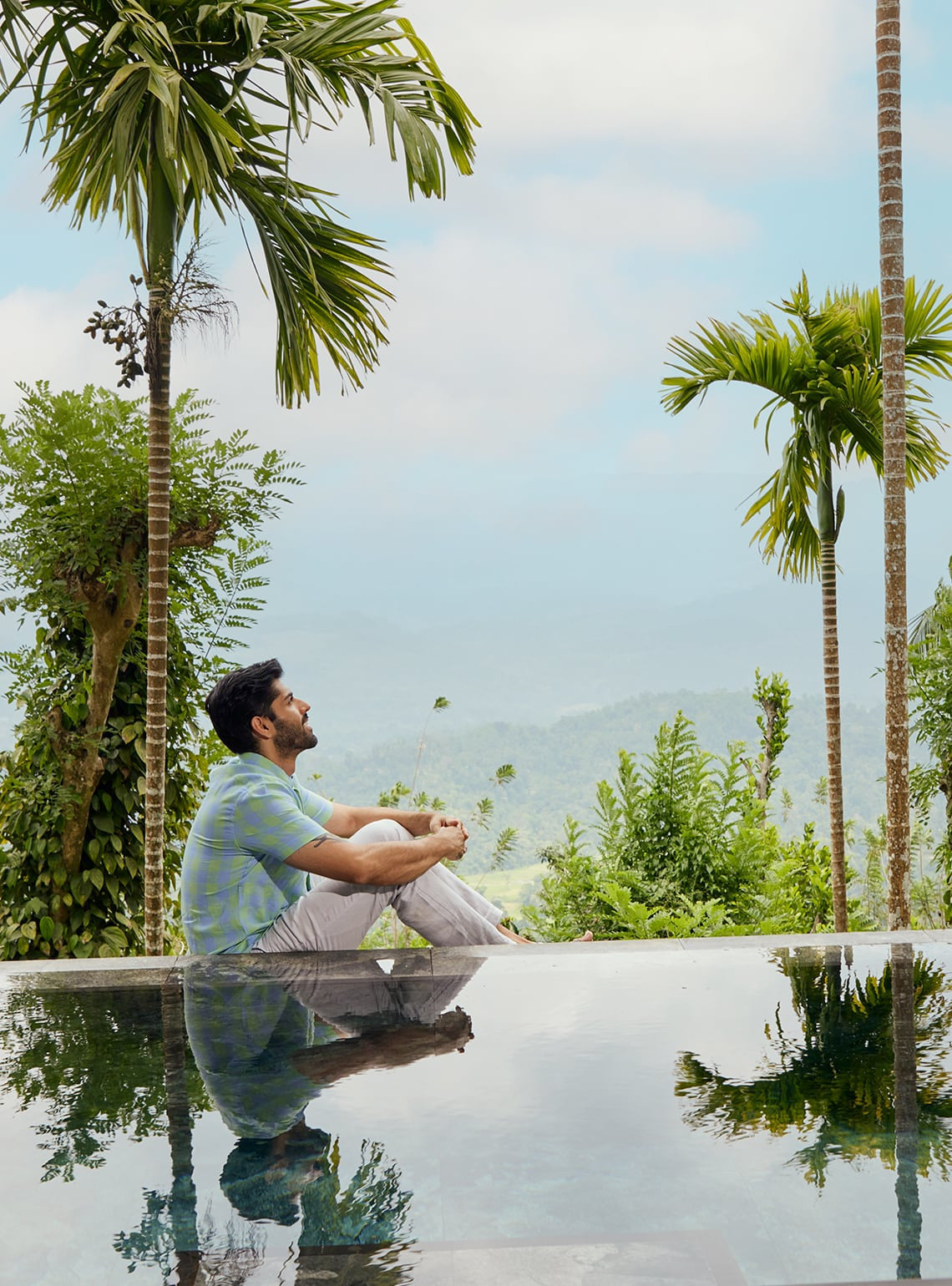 Bermuda Green Grid Half Shirt