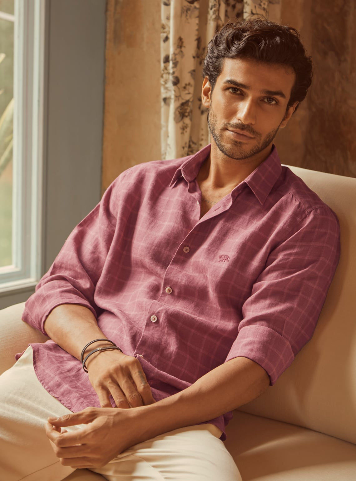 Vintage Rose Linen Shirt