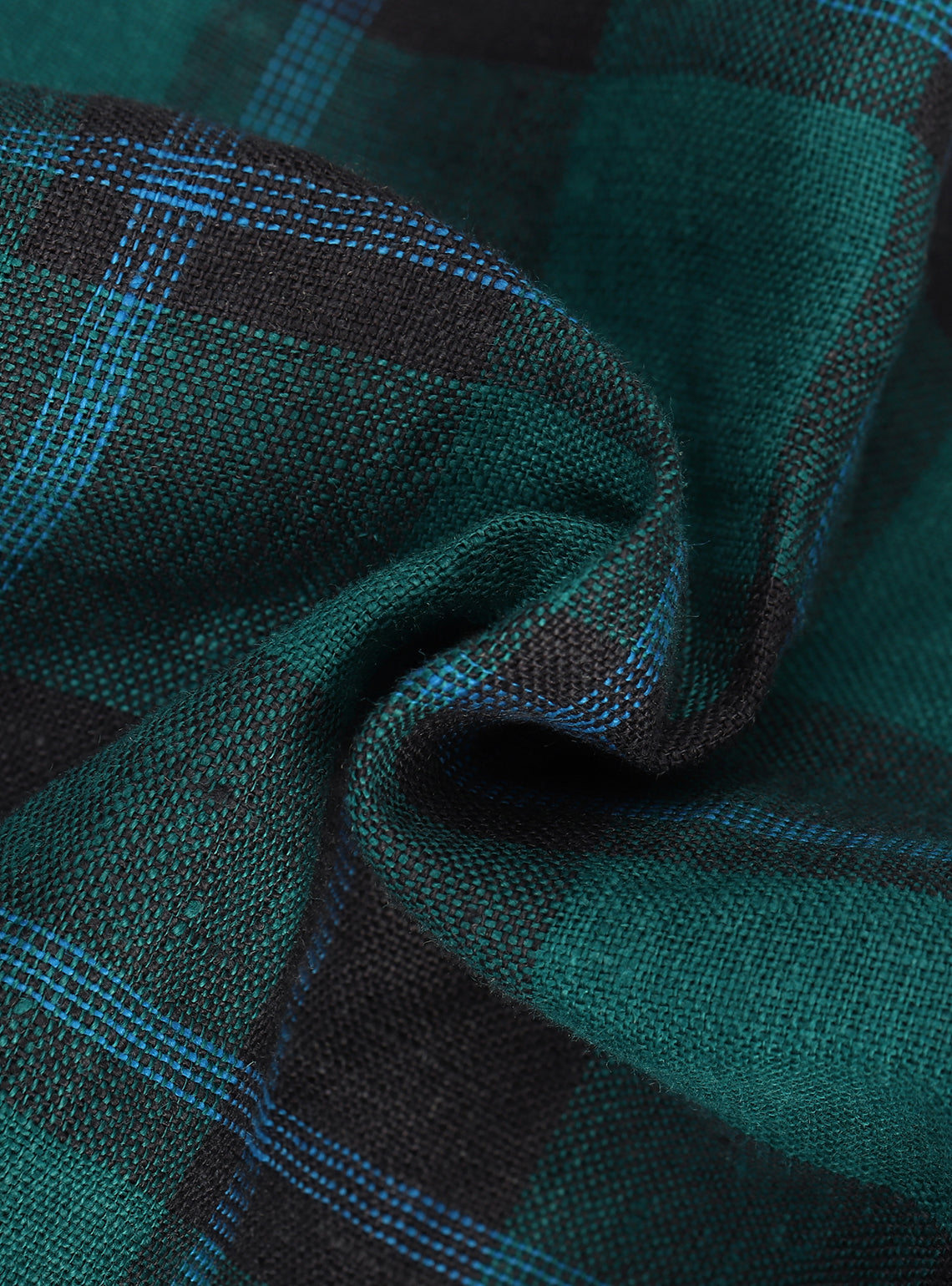 Viridian Grid Linen Shirt