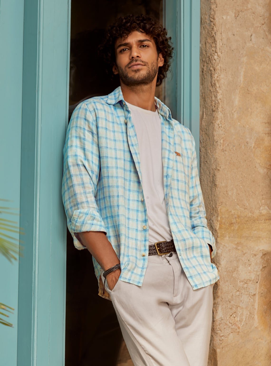 Teal Lake Linen Shirt