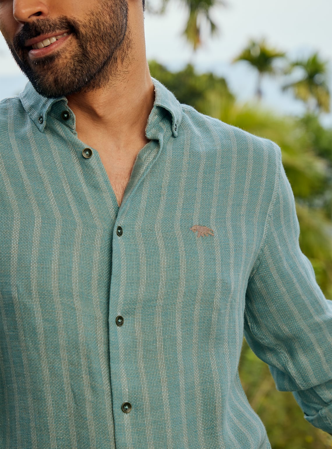 Oasis Stripe Linen Shirt