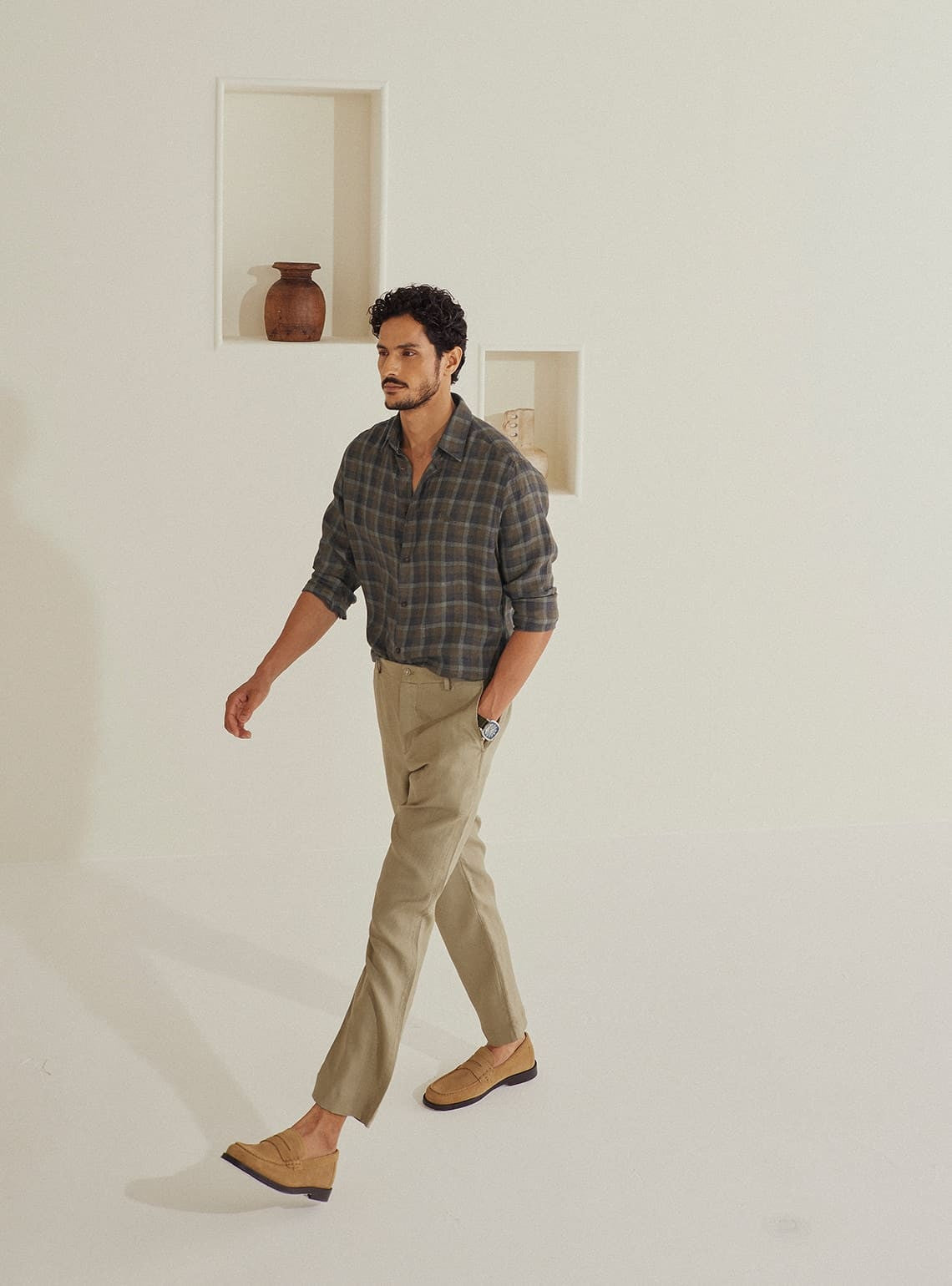 Dune Check Linen Shirt