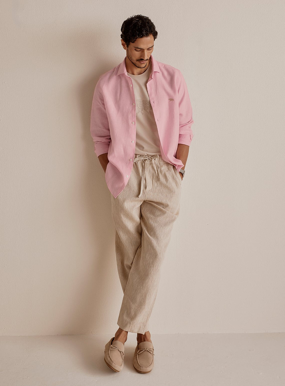 Orchid Pink Linen Shirt