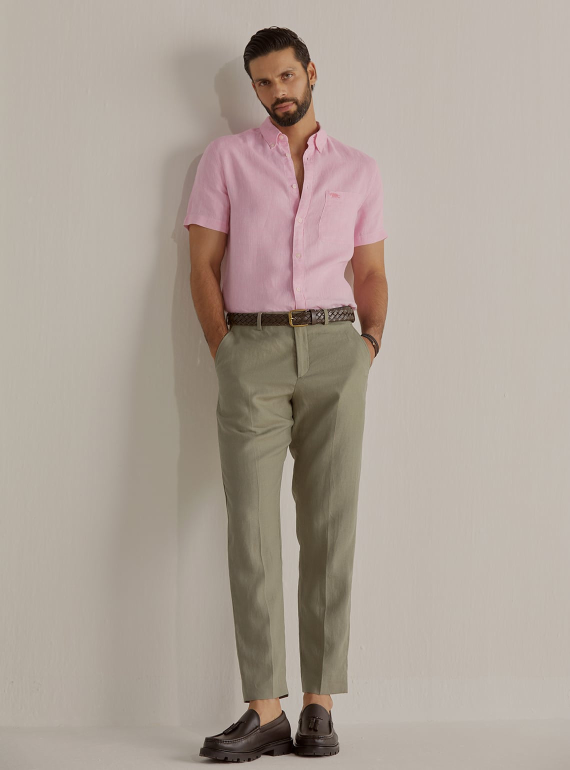 Rose Chambray Linen Shirt