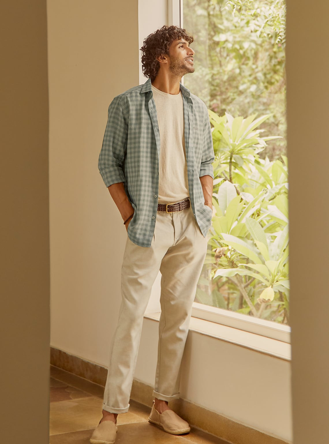 Fern Check Linen Shirt