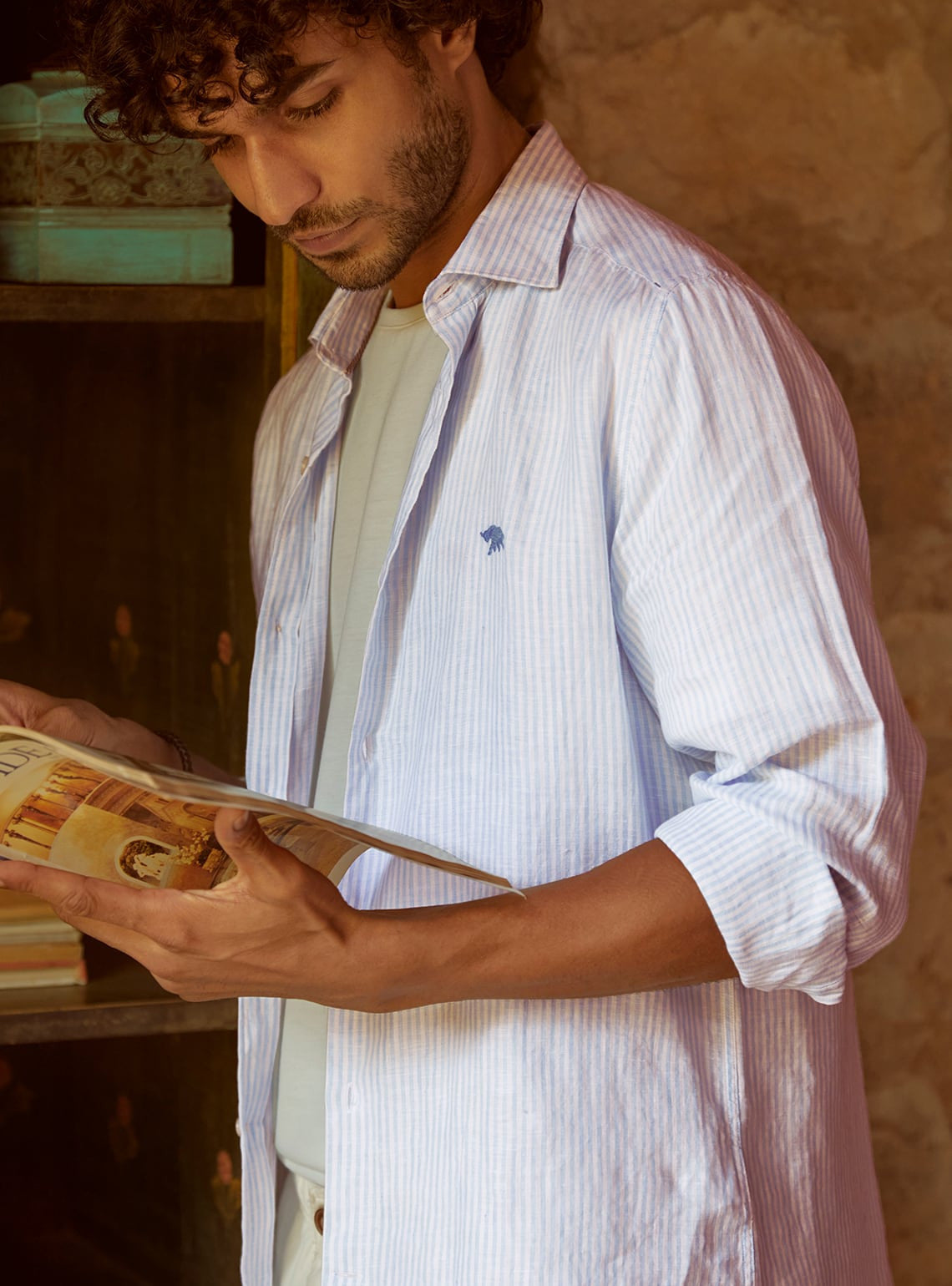 Sky Stripe Linen Shirt