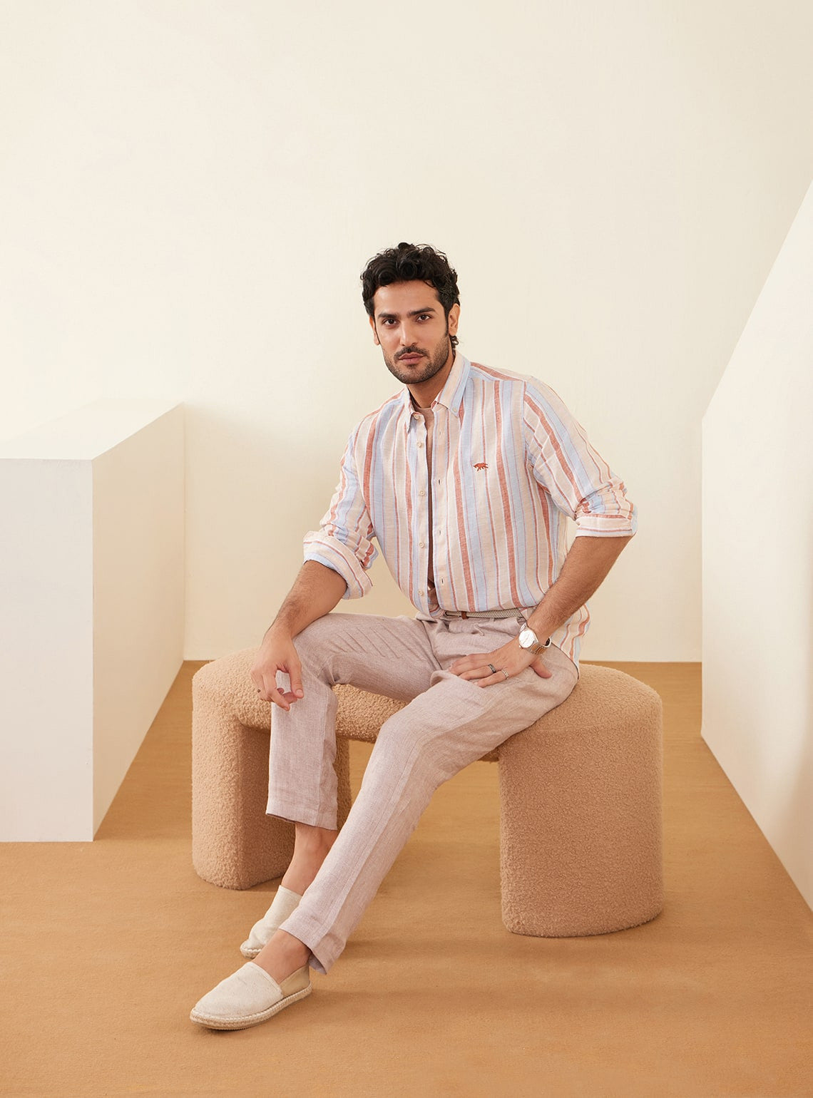 Coralbay Stripe Linen Shirt