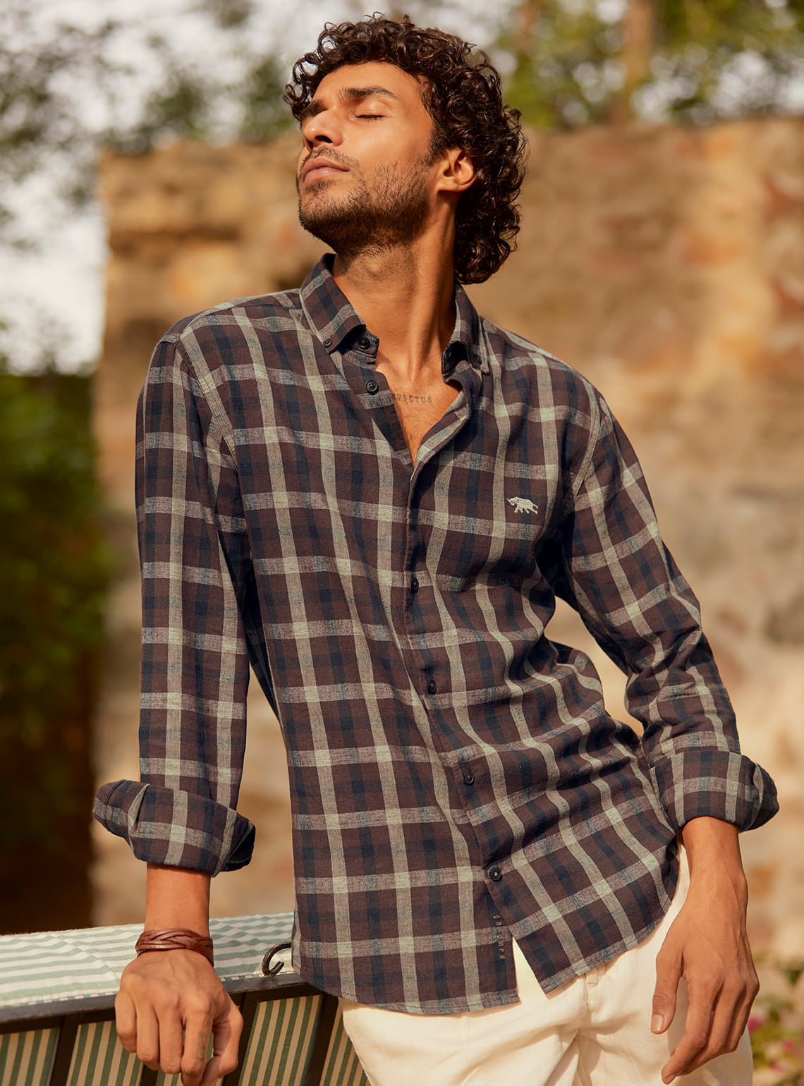 Dark Brownstone Check Shirt