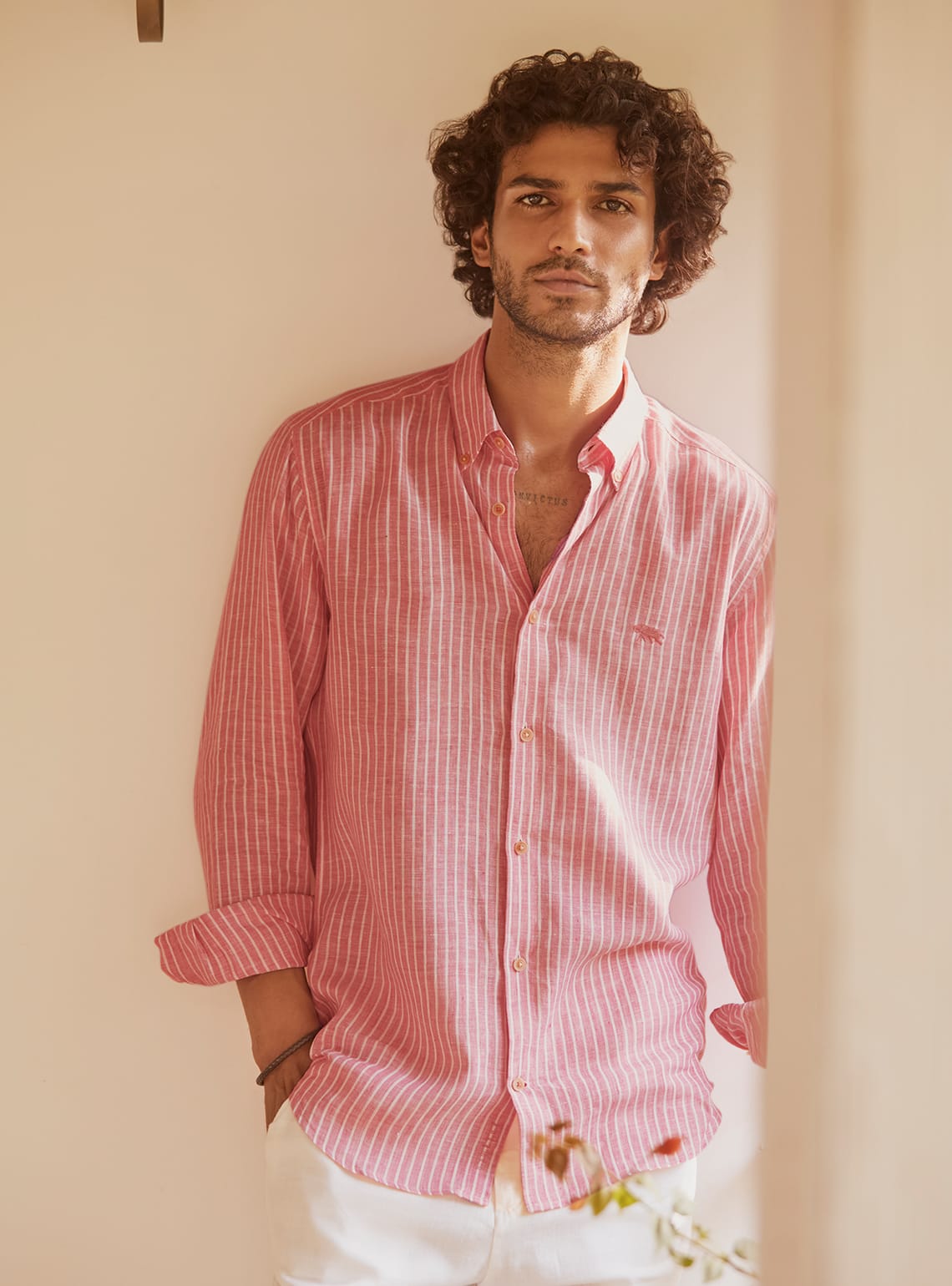 Pink Charm Linen Shirt
