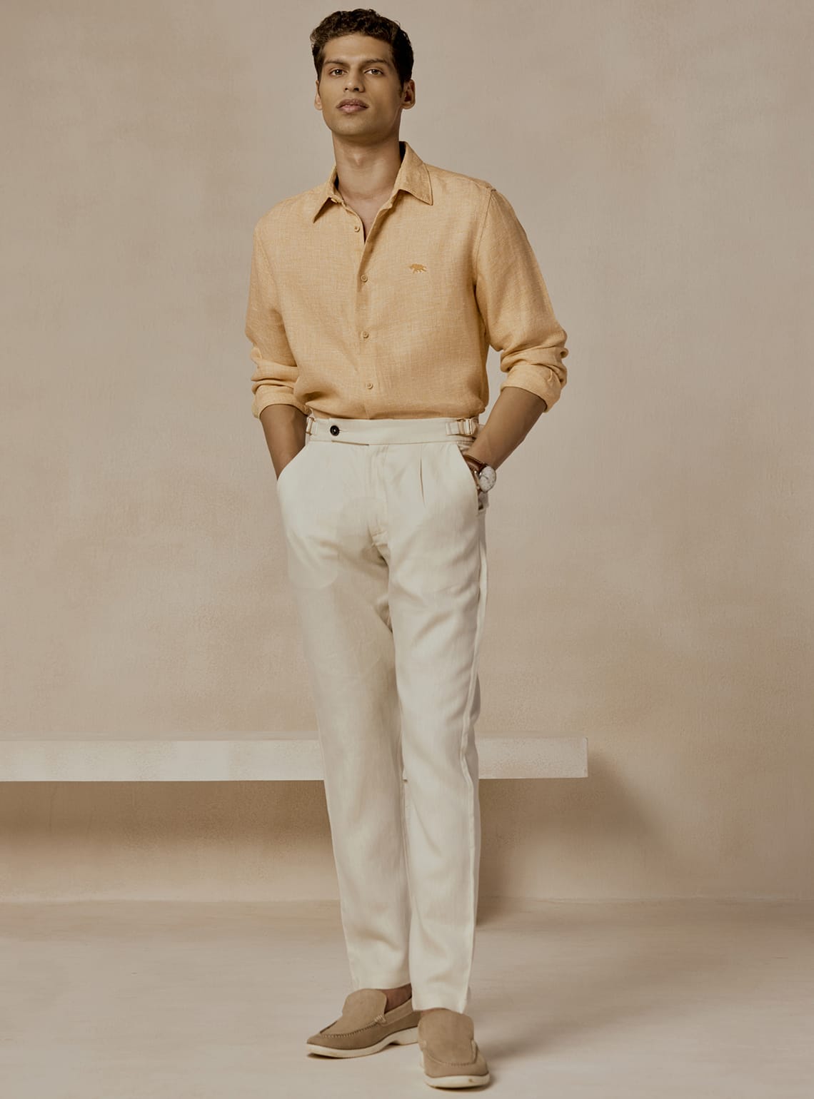 Soft Amber Linen Shirt