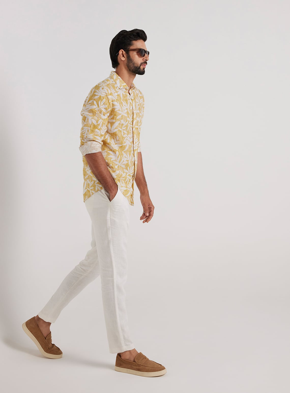 Daffodil Tropical Linen Shirt