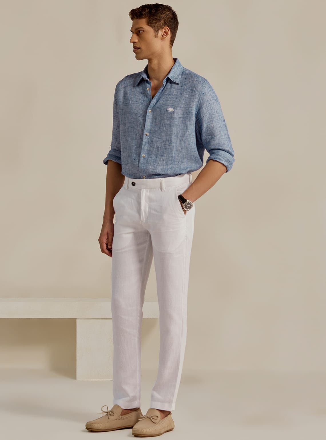 Ocean Wave Linen Shirt
