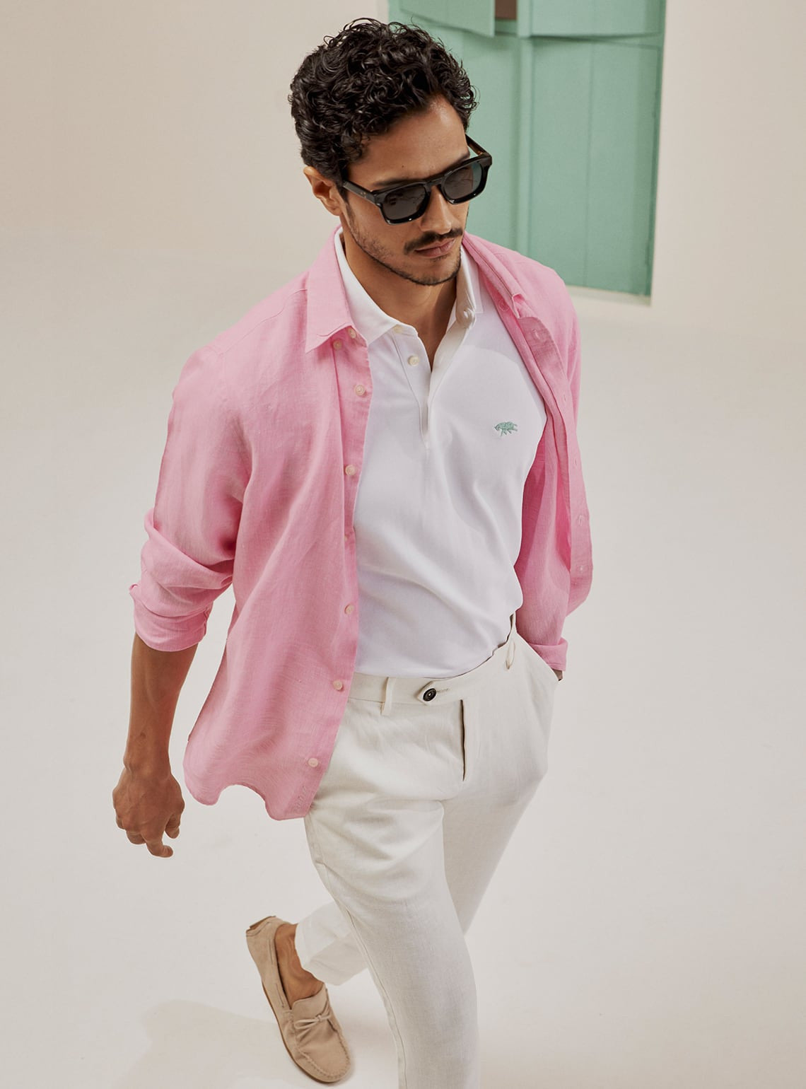 Rose Quartz Linen Shirt