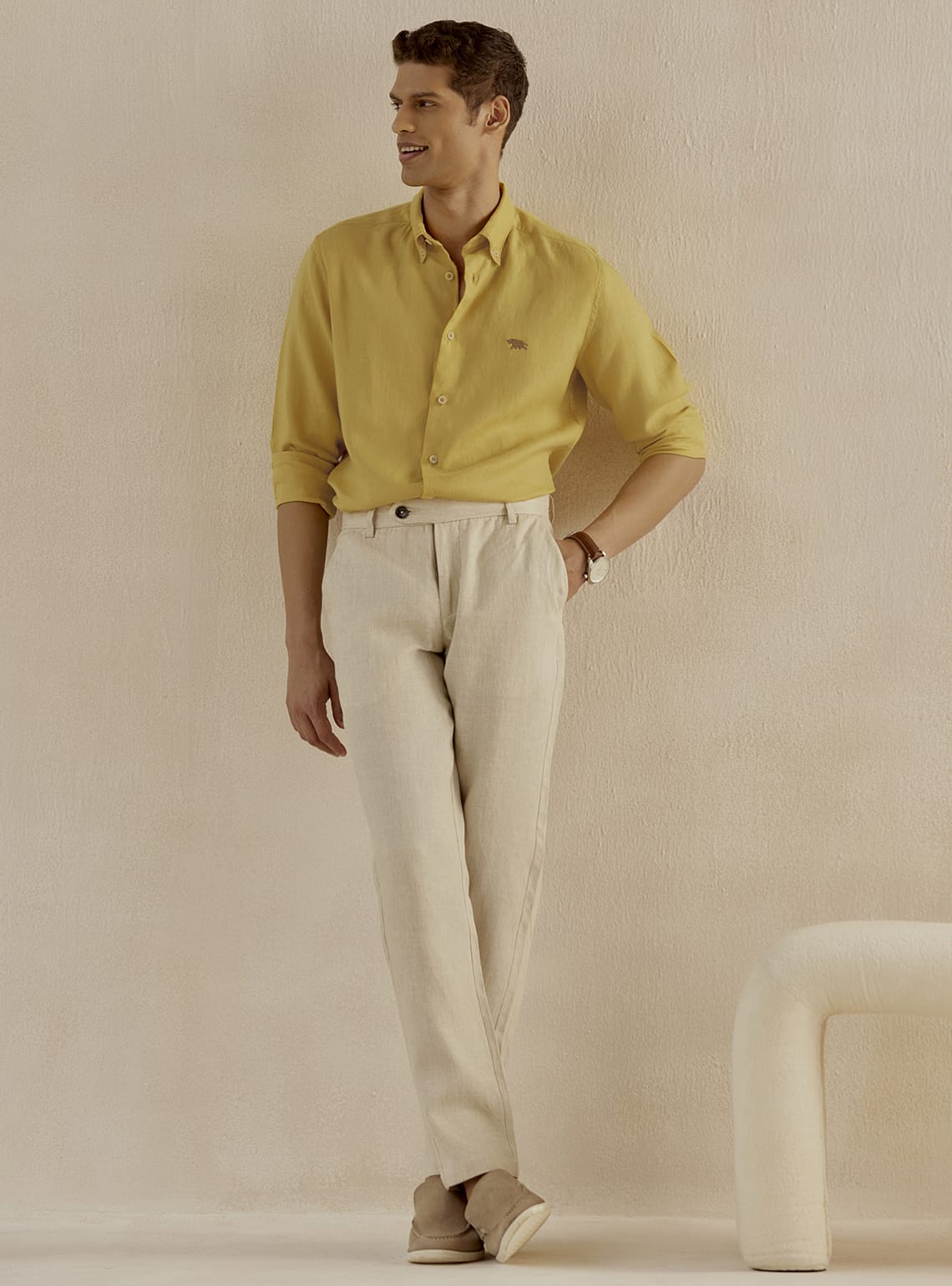 Tumeric Gold Linen Shirt