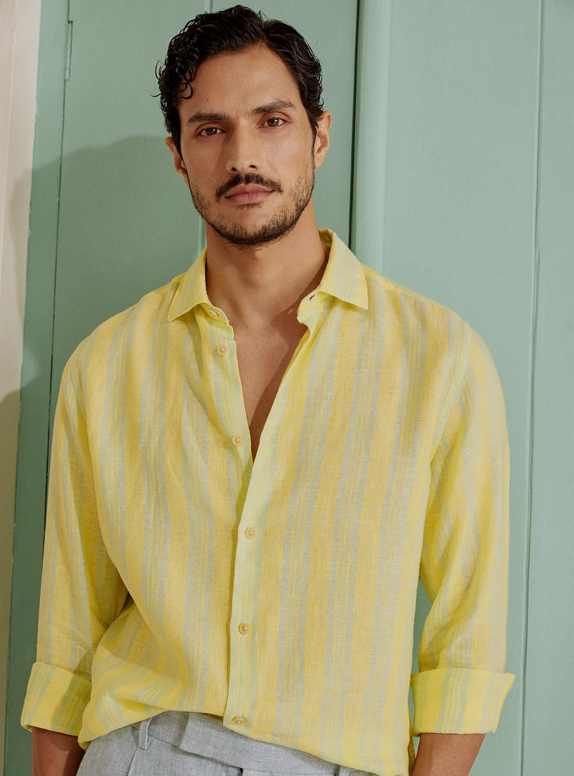 Sunflower Stripe Linen Shirt