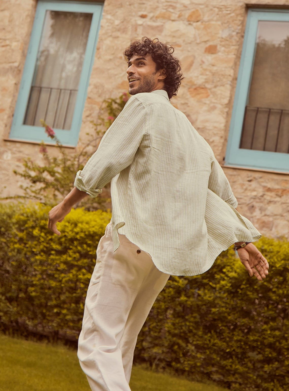 Classic Khaki Linen Shirt