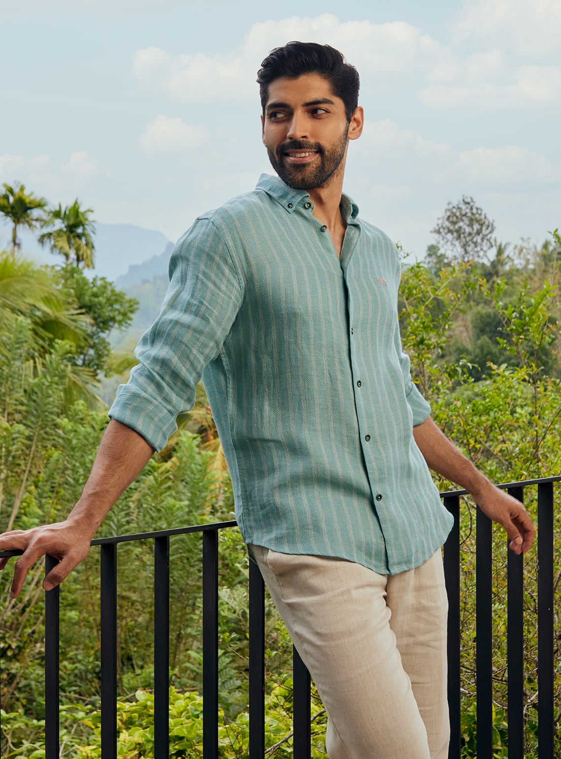 Oasis Stripe Linen Shirt