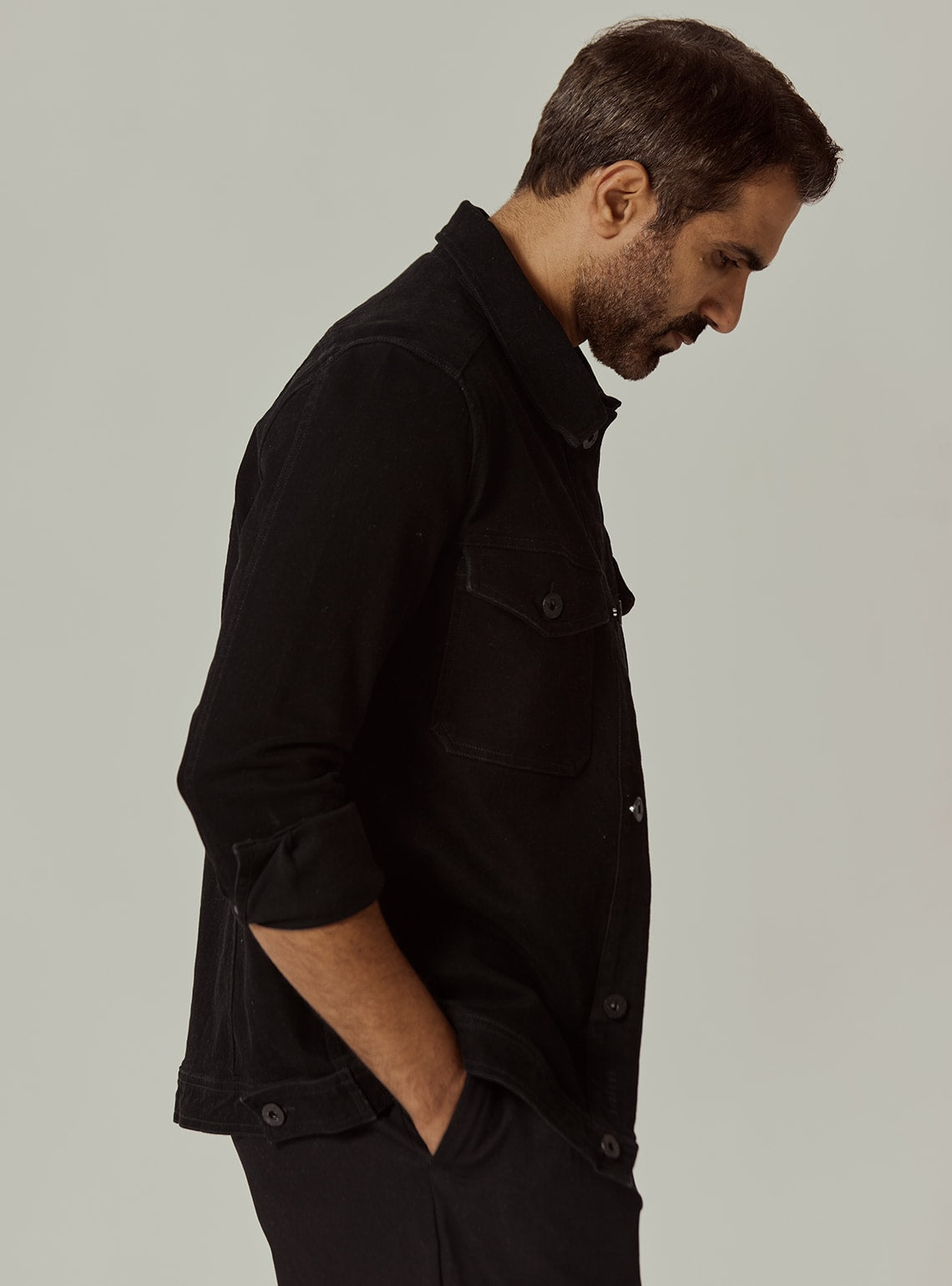 Onyx Cotton Lycra Overshirt