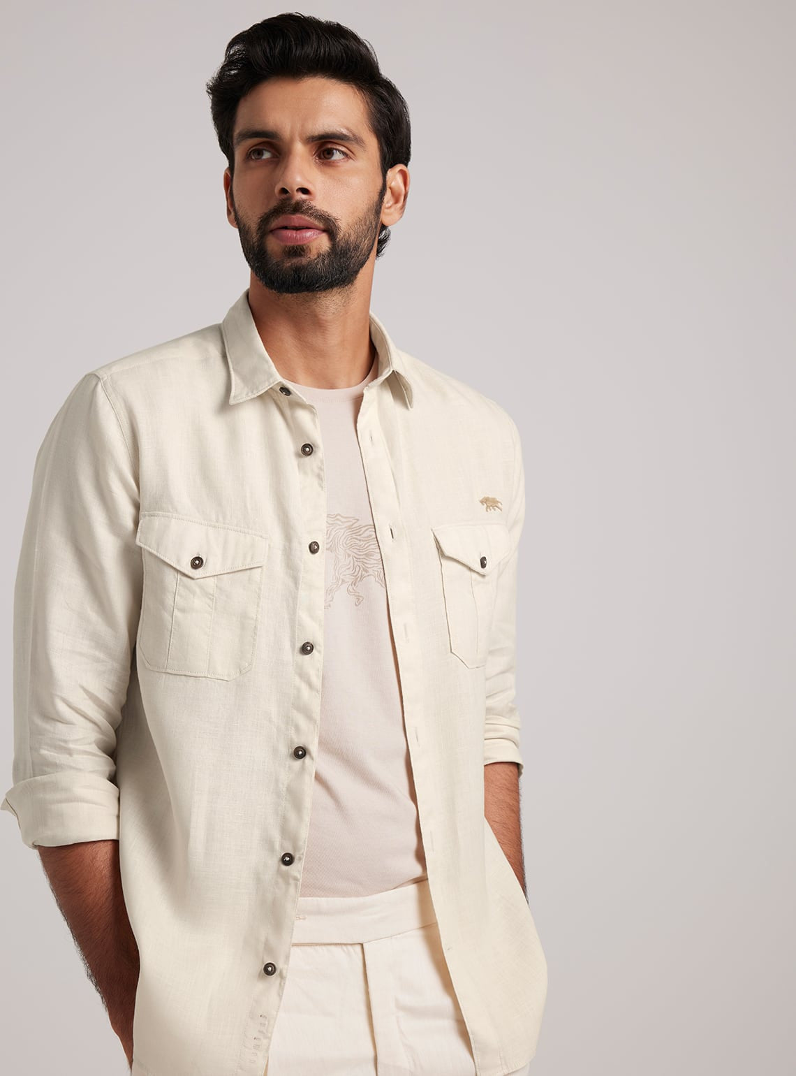 Seashell Linen Explorer Shirt