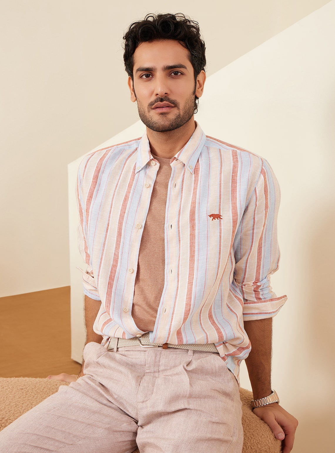Coralbay Stripe Linen Shirt