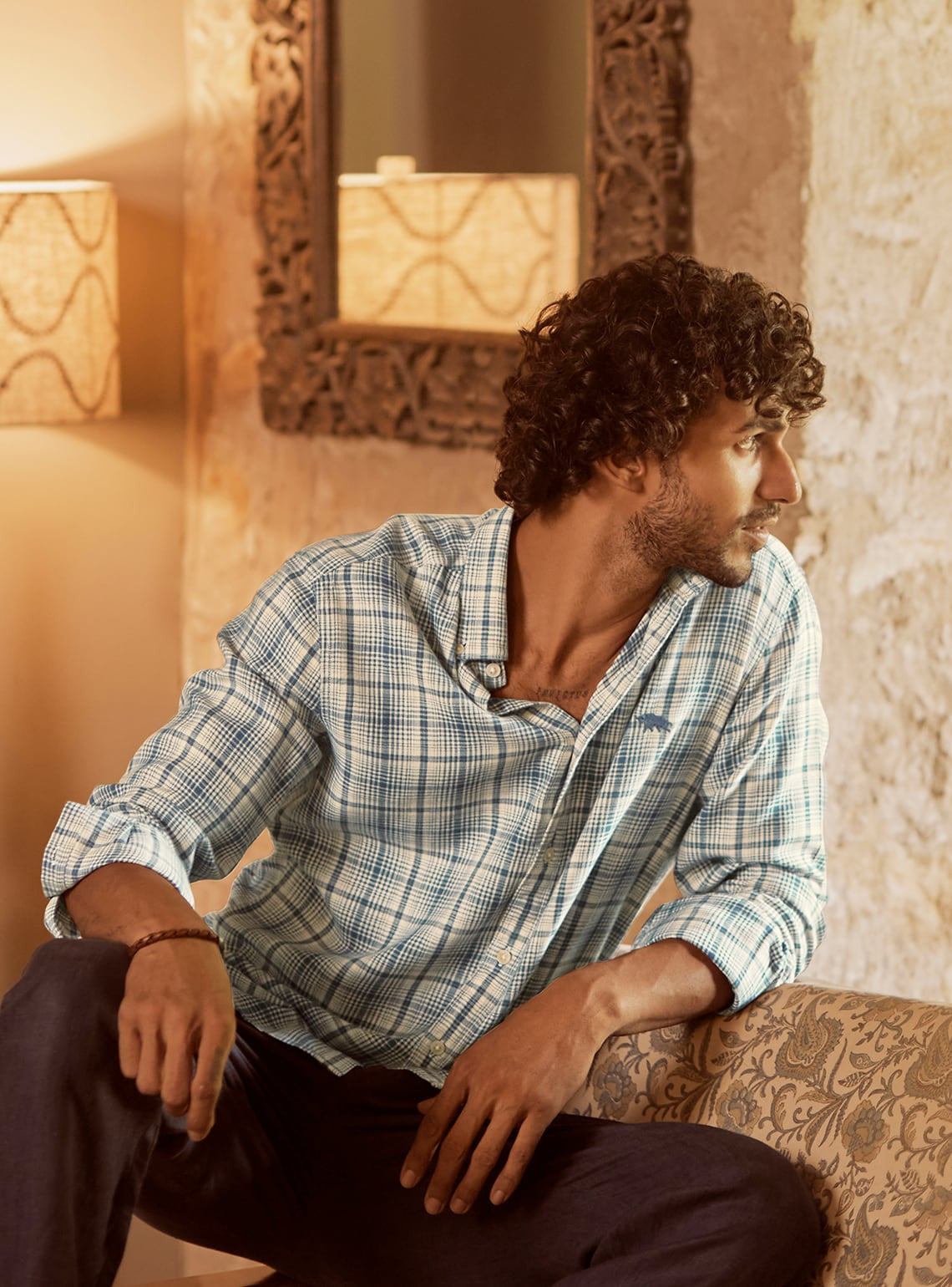 Cool Grey Grid Shirt