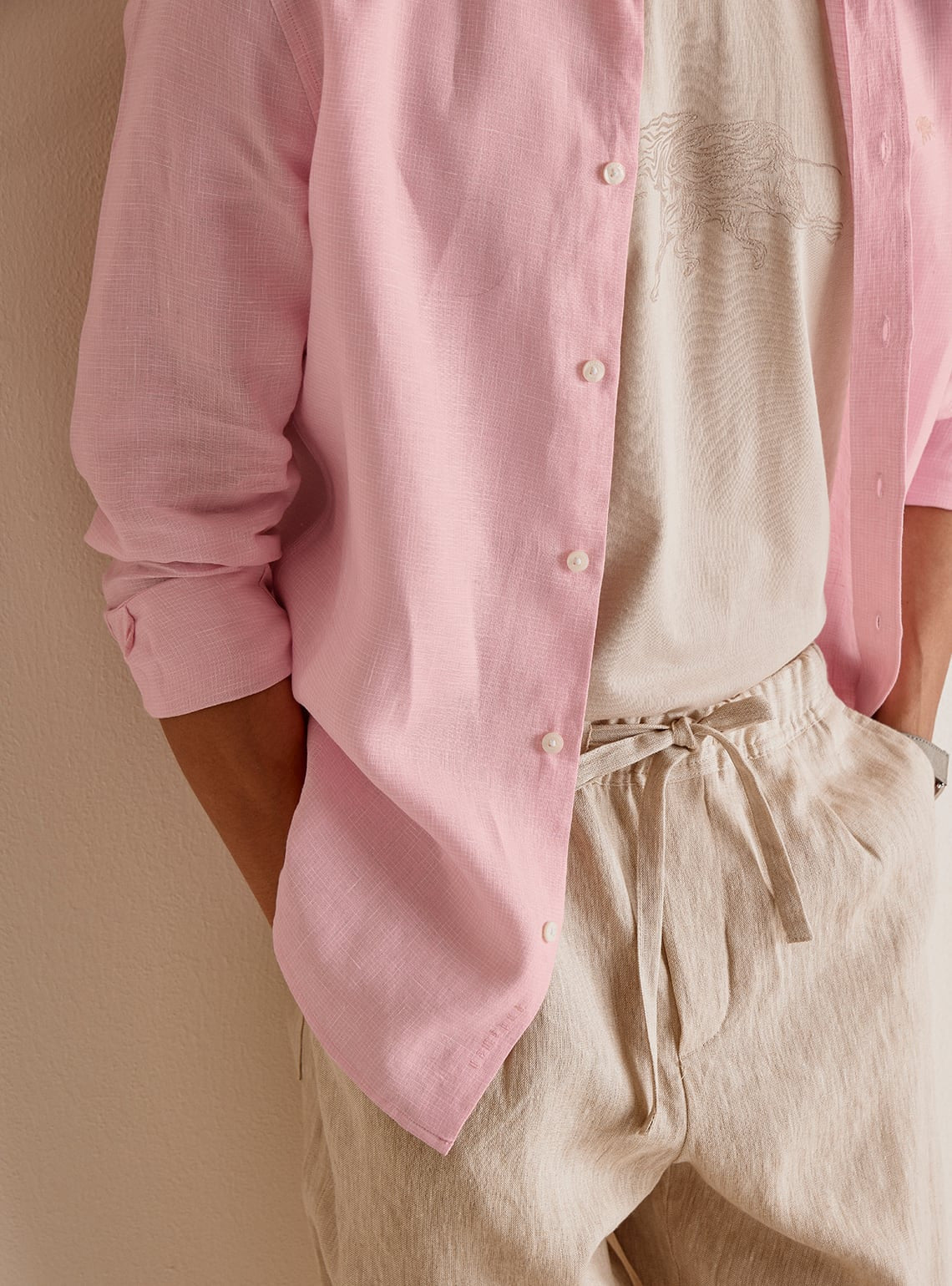 Orchid Pink Linen Shirt