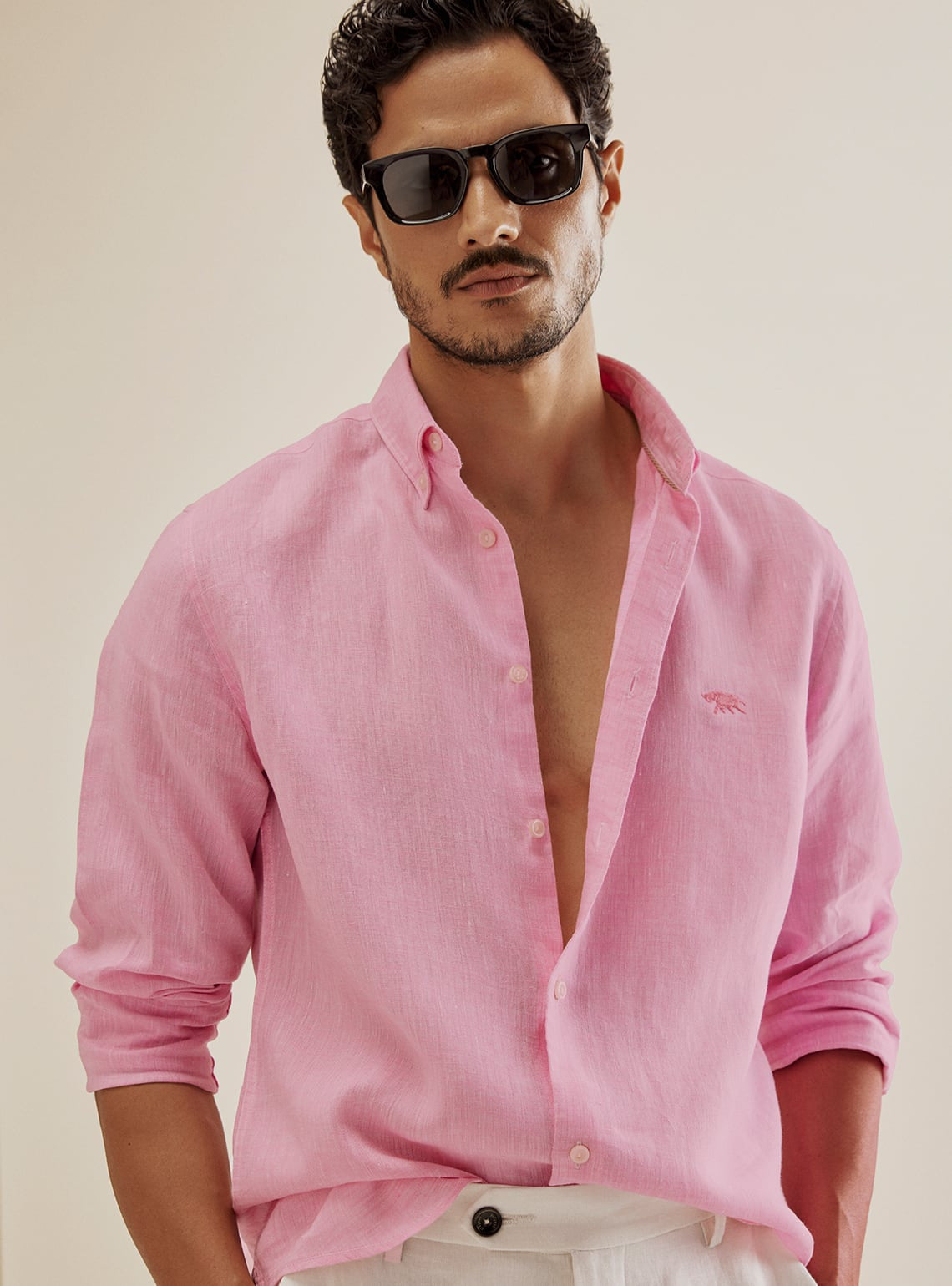 Rose Quartz Linen Shirt