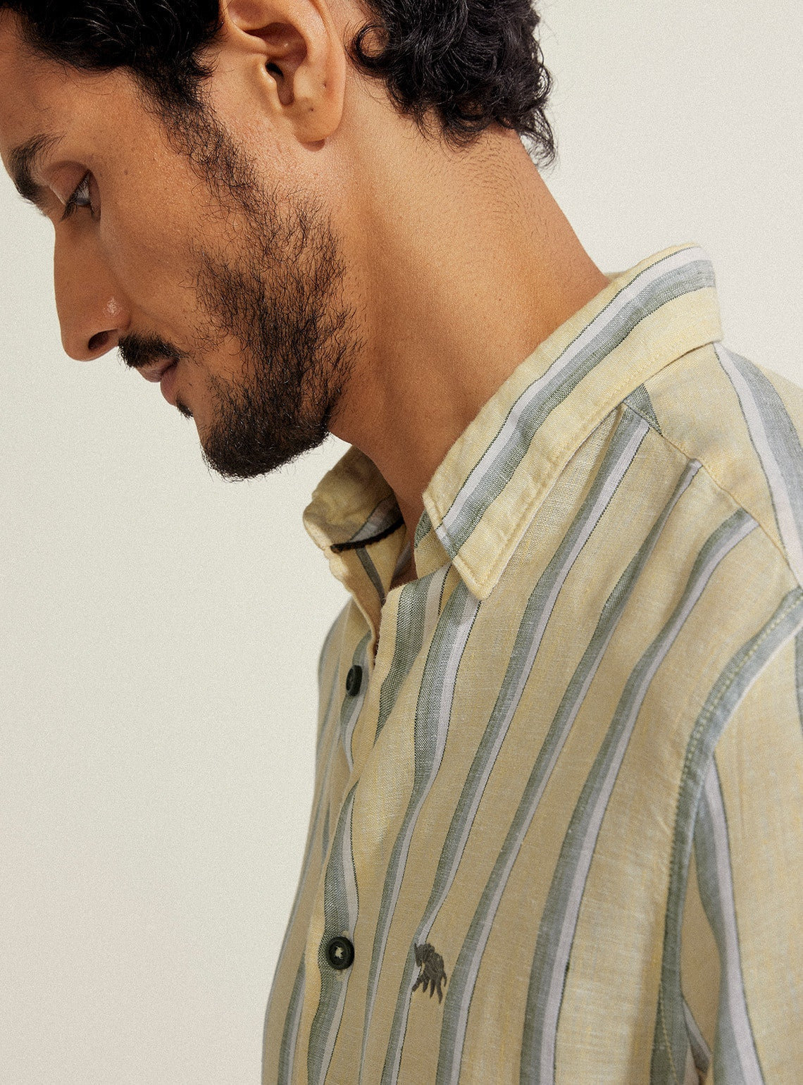 Lemon Stripe Linen Shirt